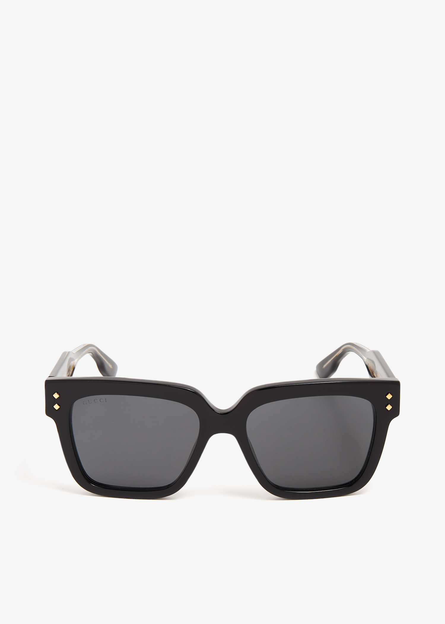 

Rectangular-frame sunglasses, Black