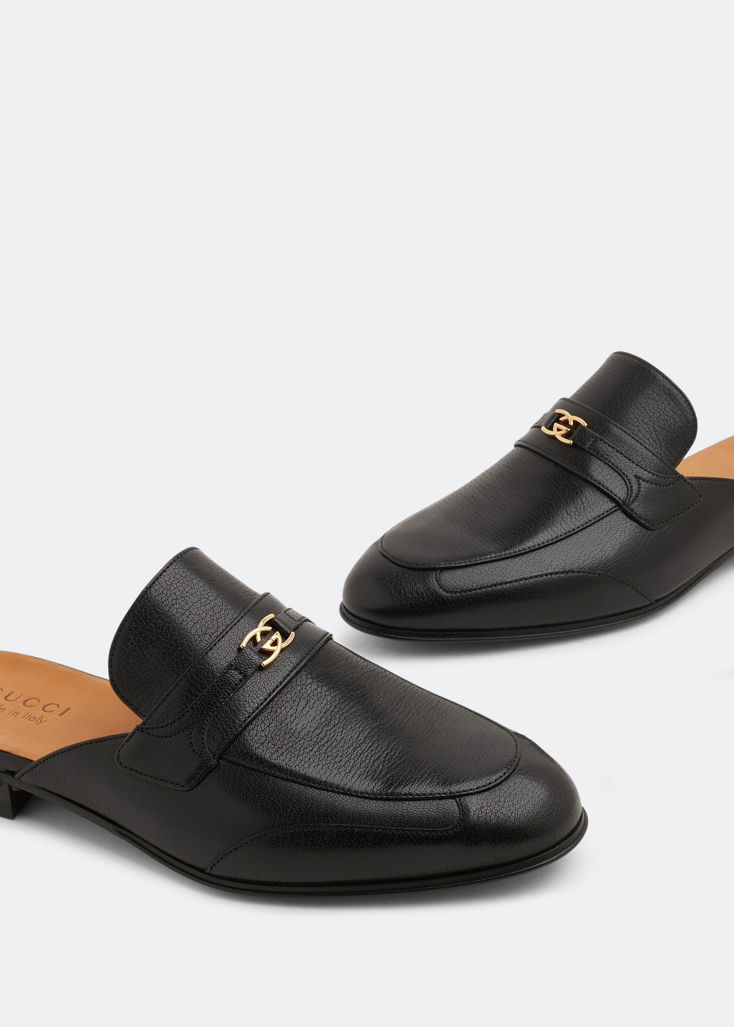 

Interlocking G slippers, Black