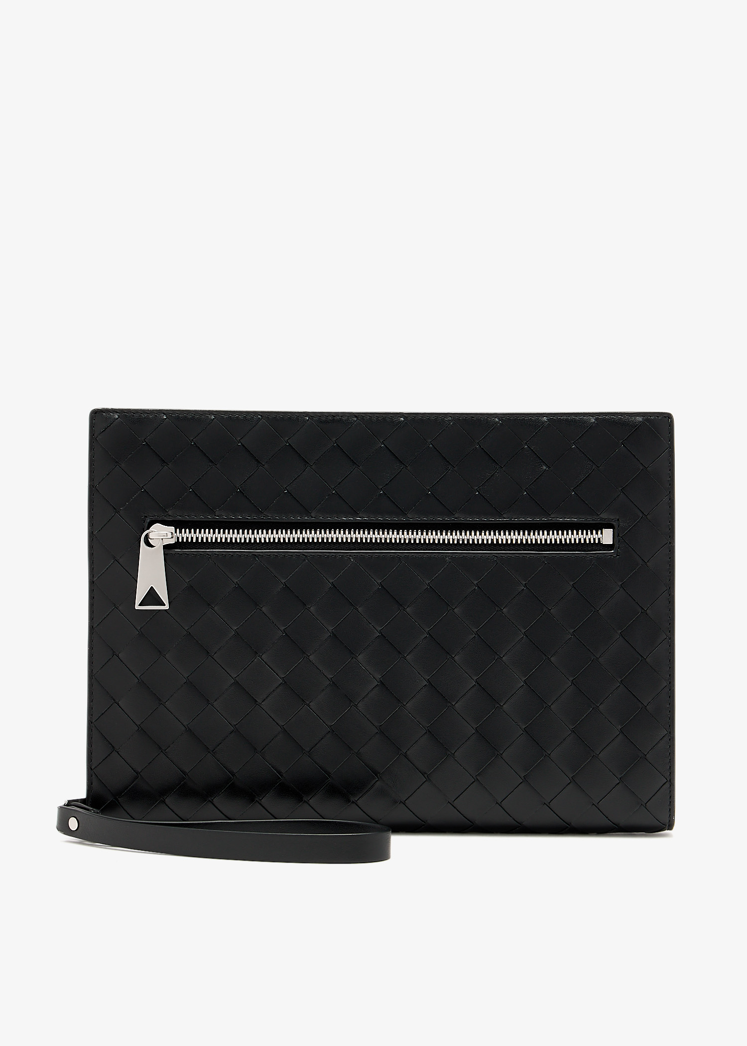 

Small Intrecciato document case, Black