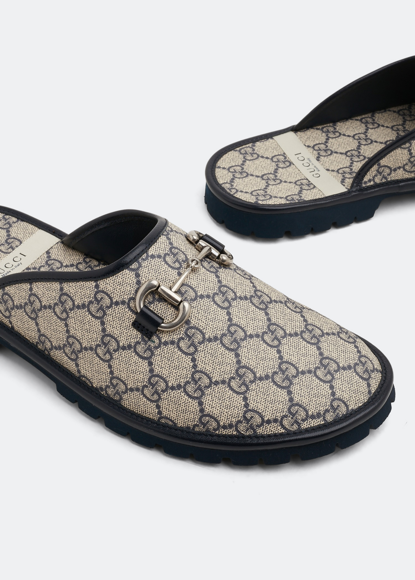 

GG Horsebit slippers, Beige