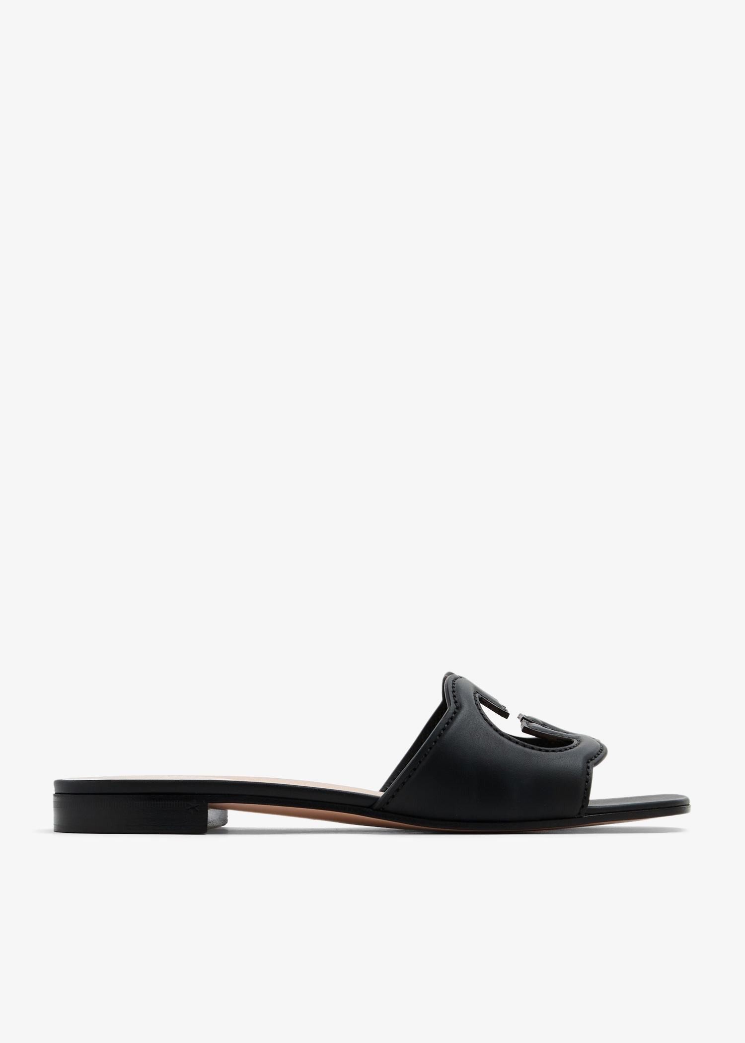 

Interlocking G cut-out slide sandals, Black