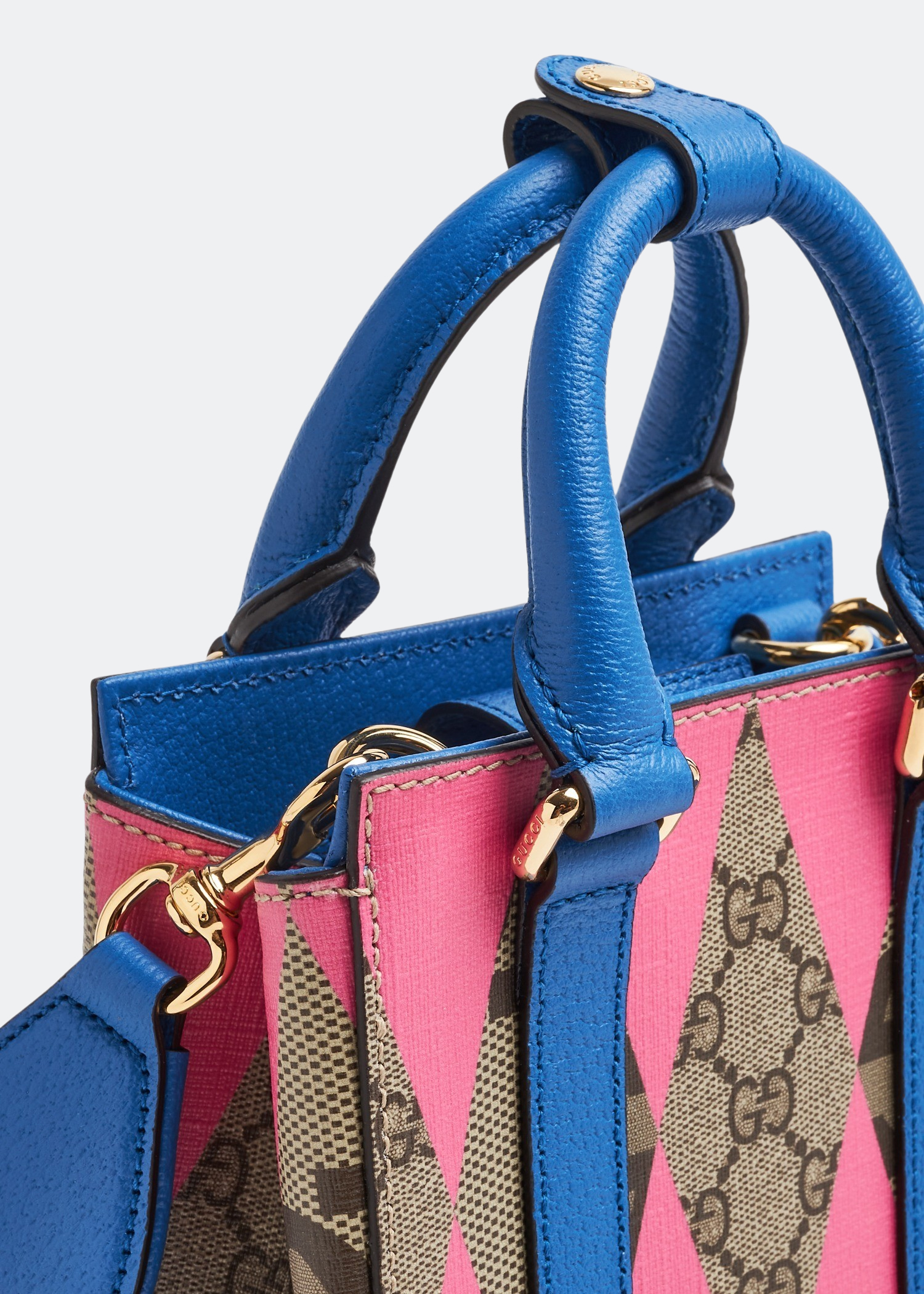 

GG rhombus printed mini tote bag, Multicolored