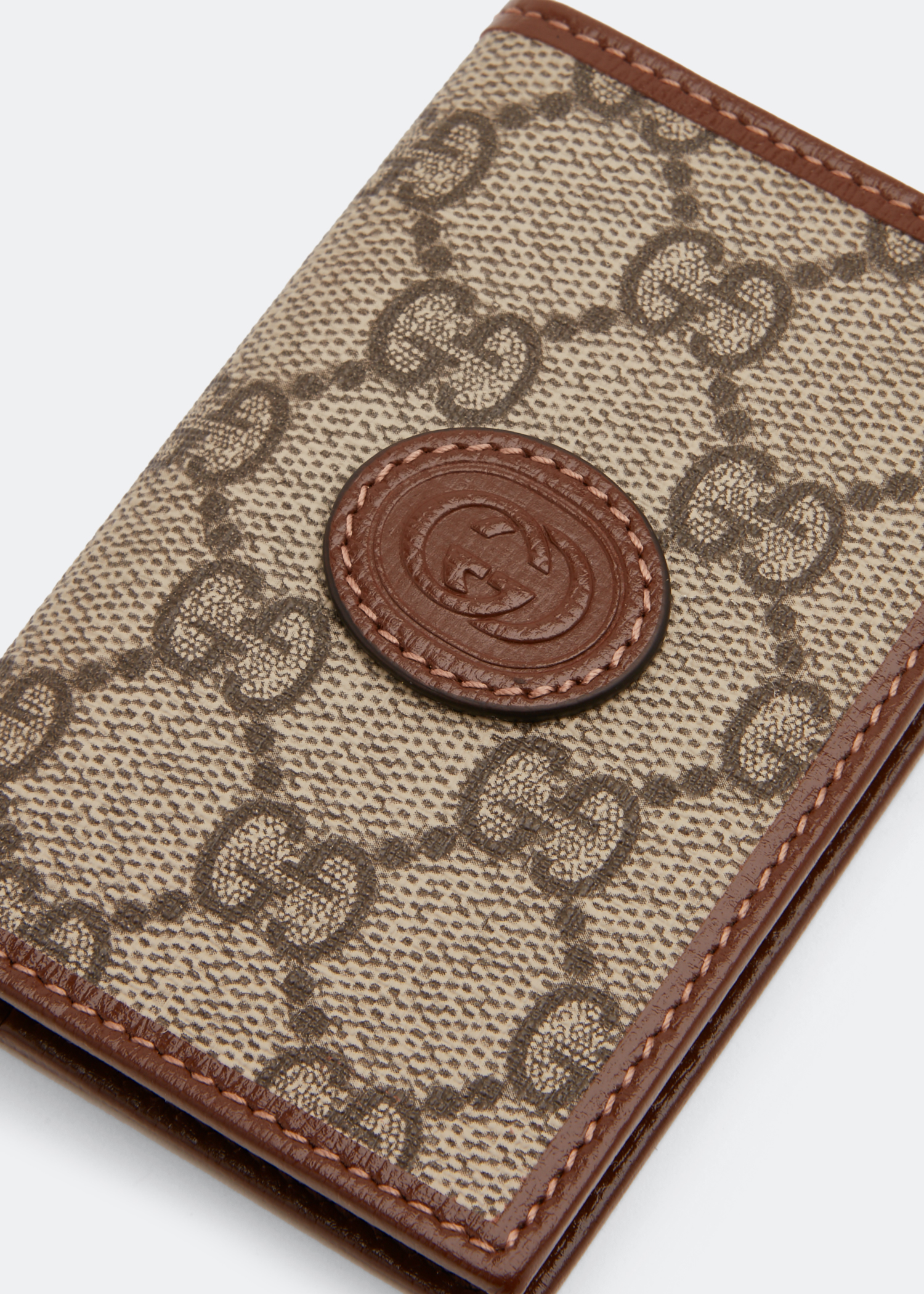 

GG Supreme card case, Brown