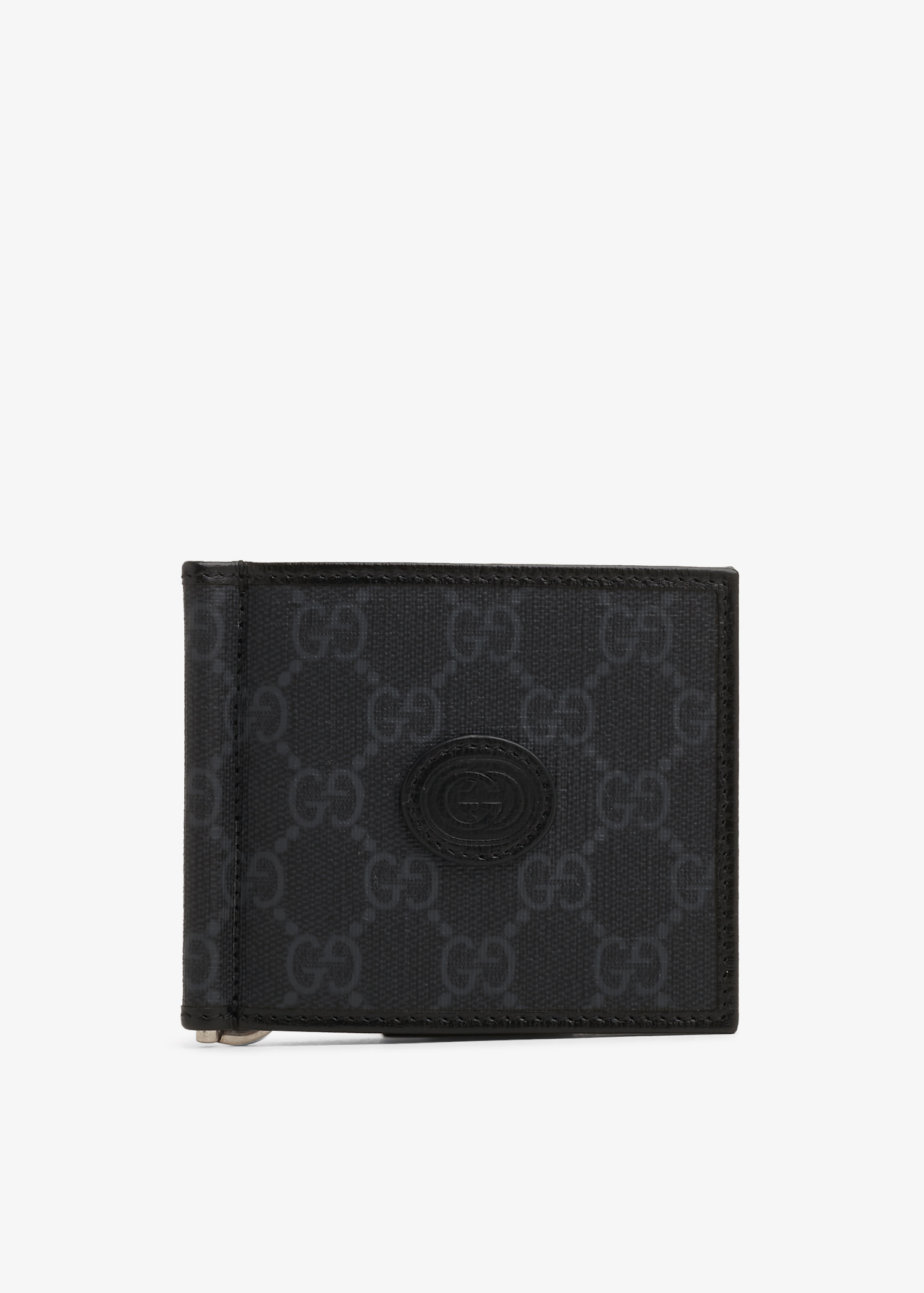 

Interlocking G card wallet, Black