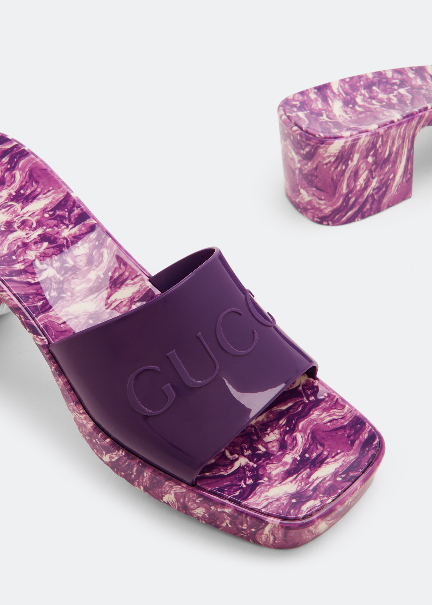 

Rubber slide sandals, Purple