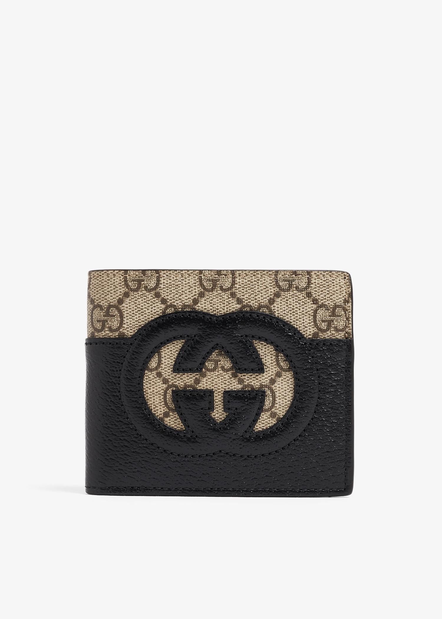 

Interlocking G cut-out wallet, Black