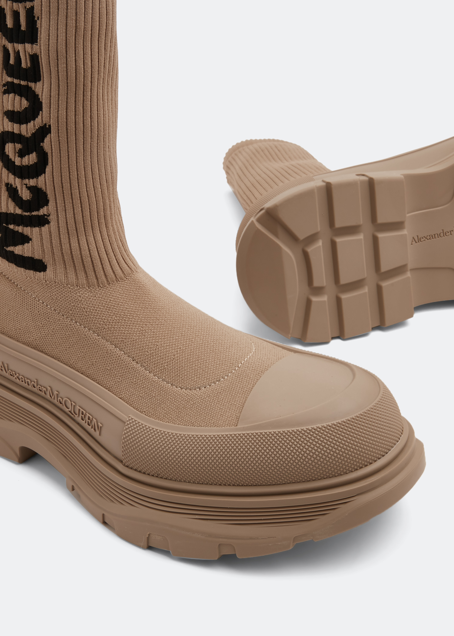 

Tread Slick knit boots, Beige