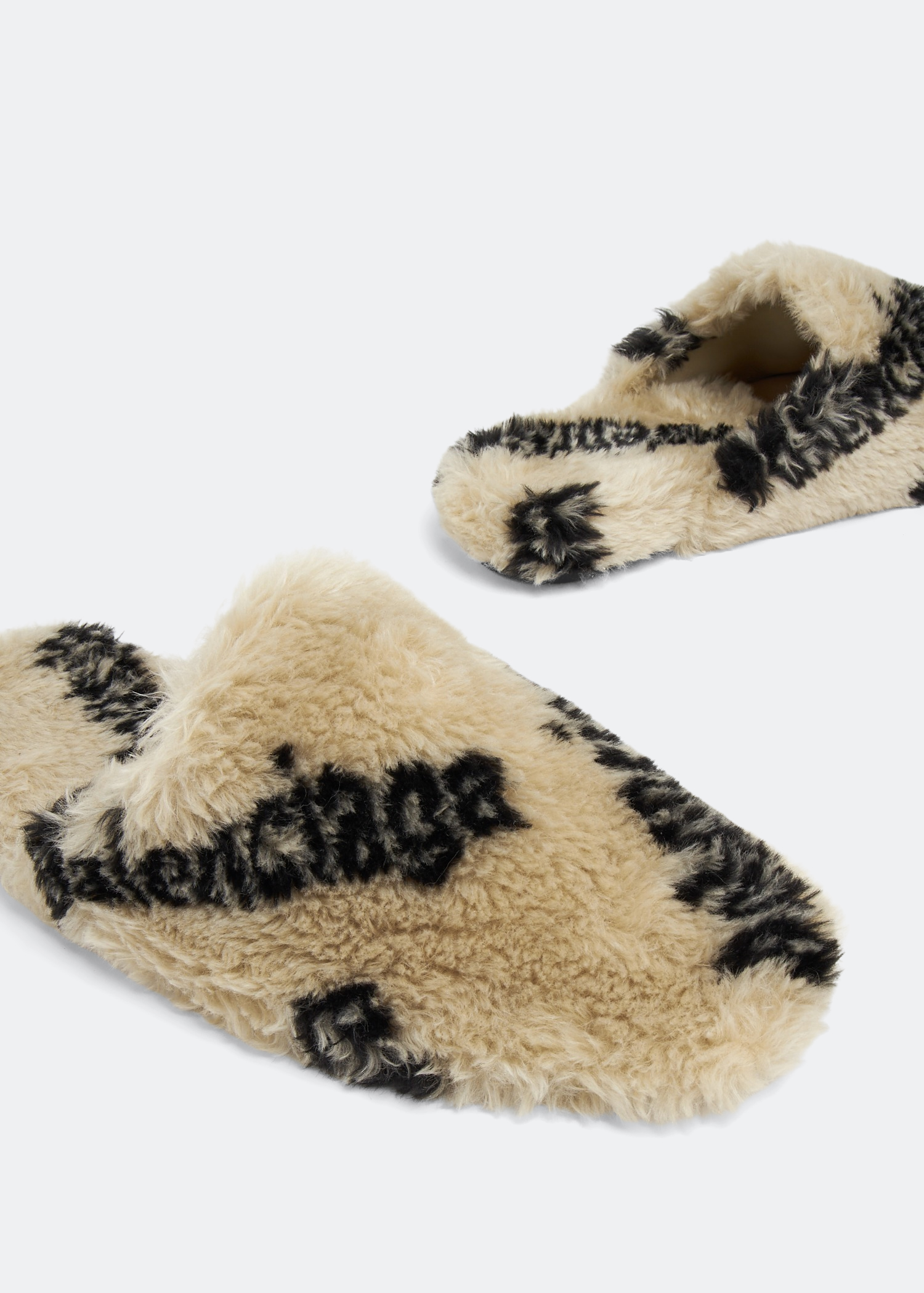 

Teddy mules, Beige