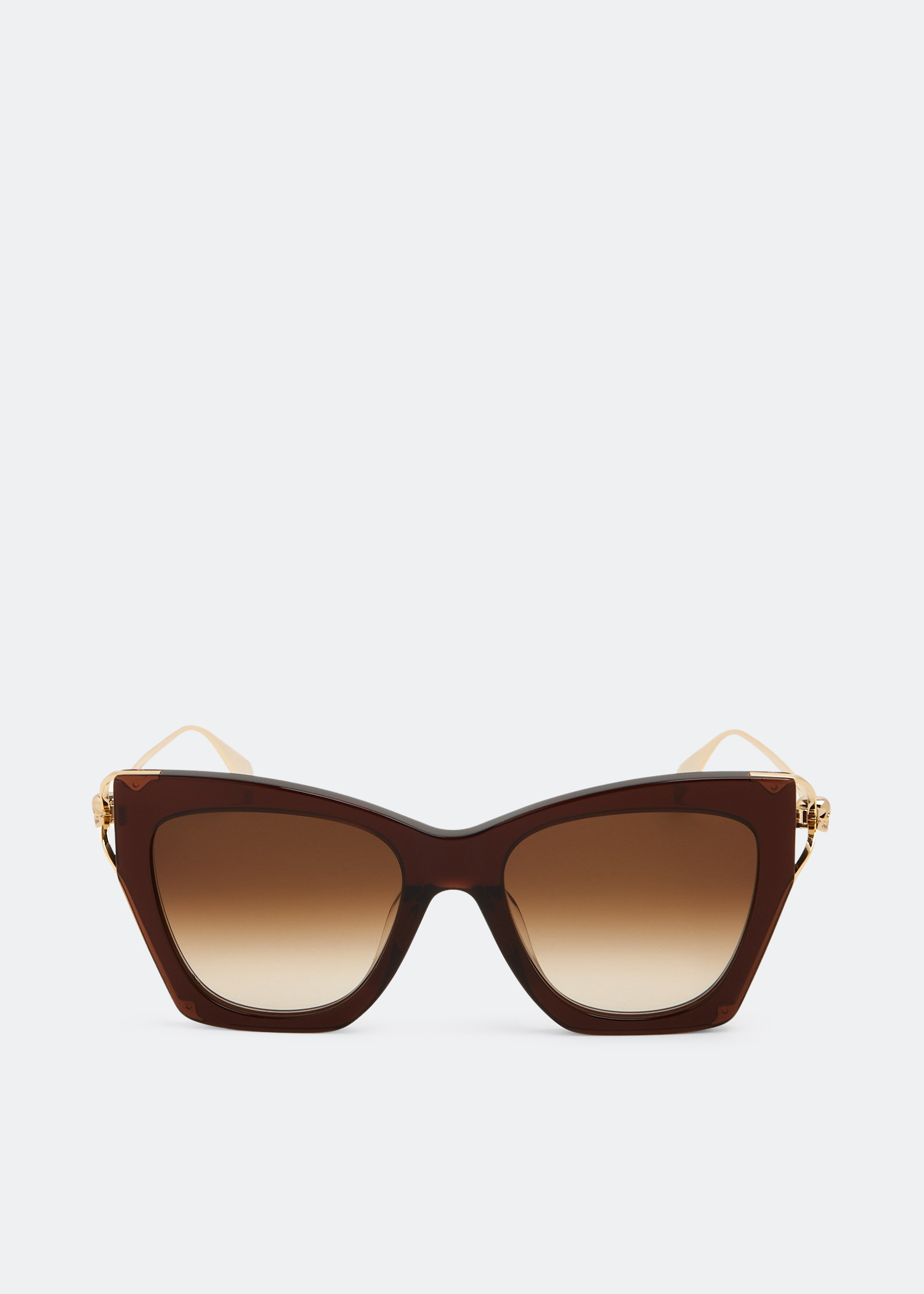 

Skull Hinge cat-eye sunglasses, Brown