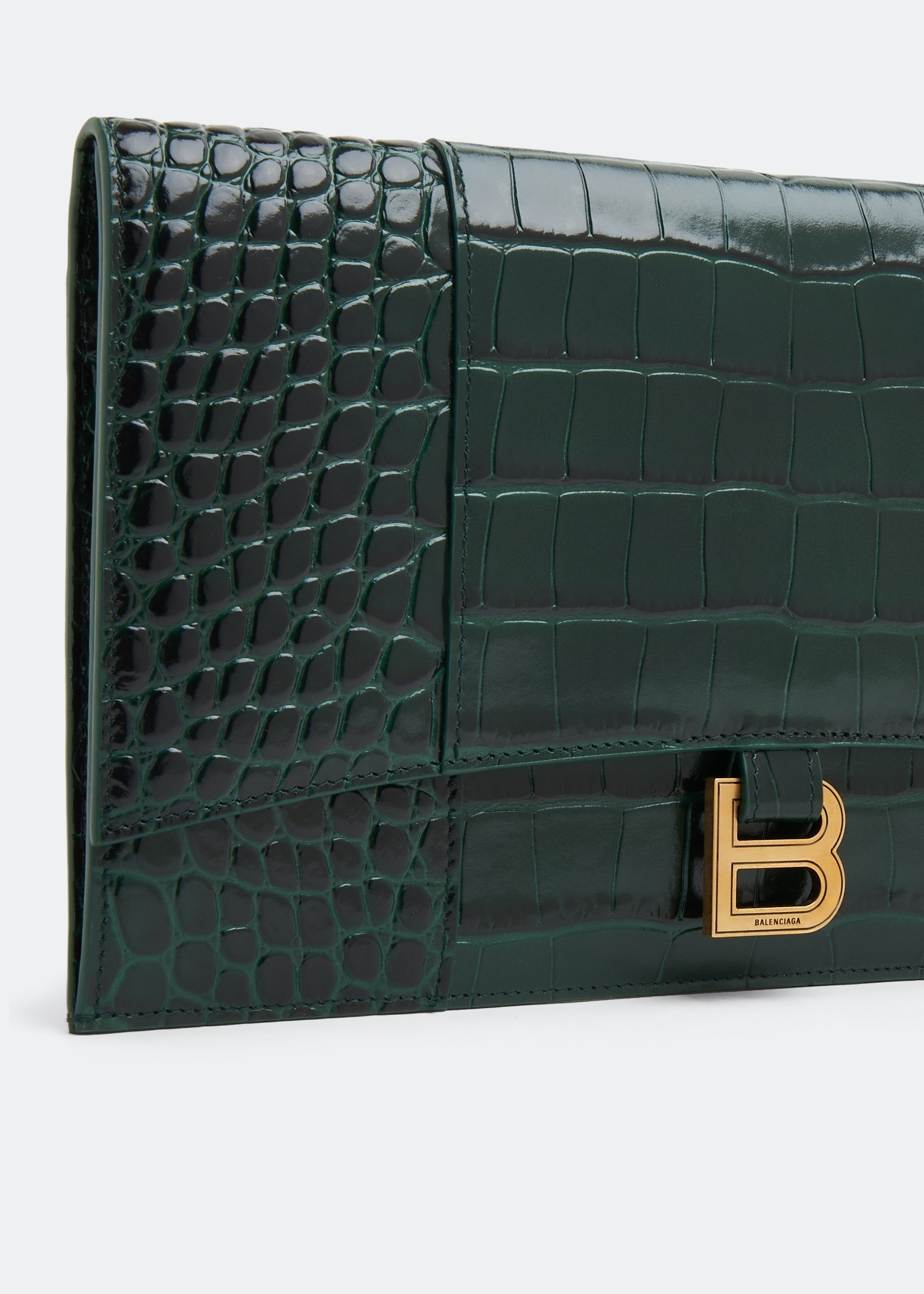 

Hourglass flat pouch, Green