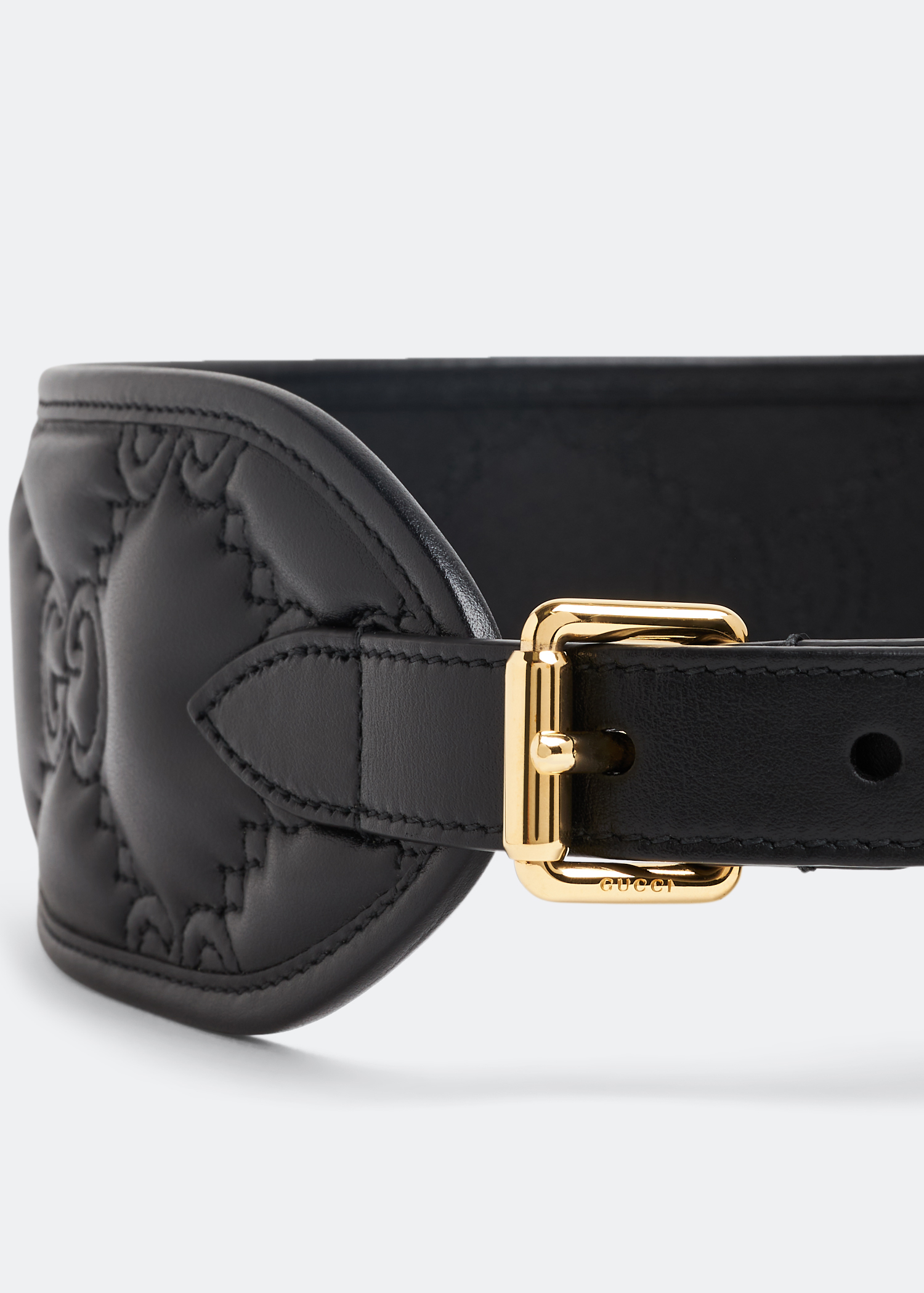 

GG Matelassé wide belt, Black
