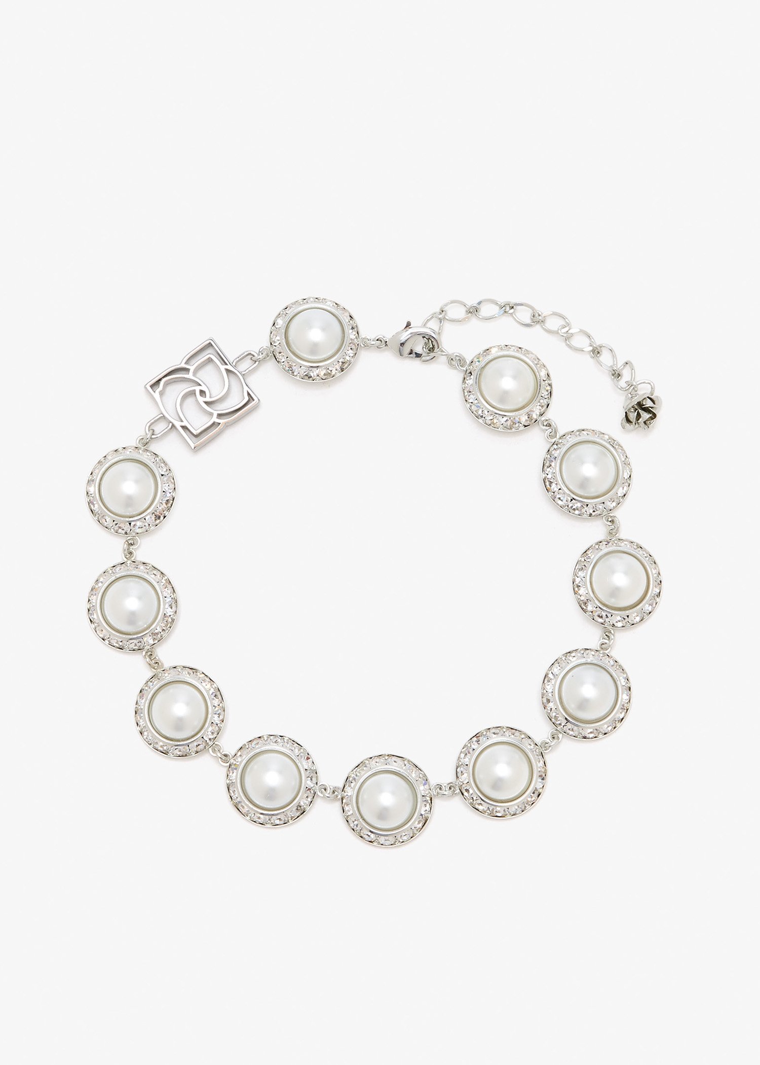 

Crystal-embellished necklace, Silver
