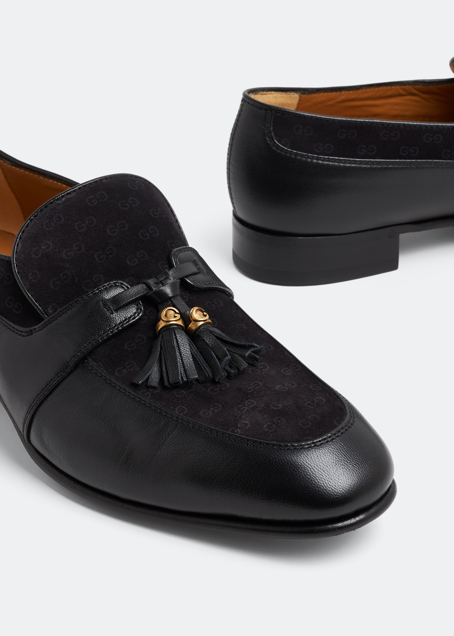 

Tasselled leather loafers, Black