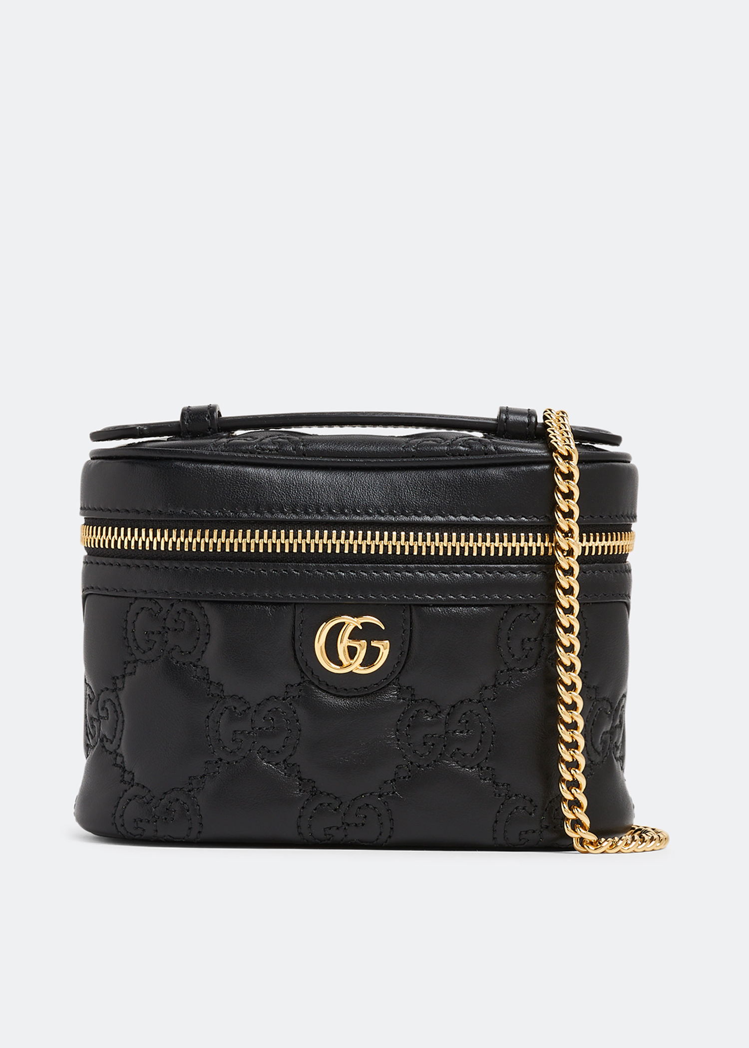 

GG Matelassé top-handle mini bag, Black