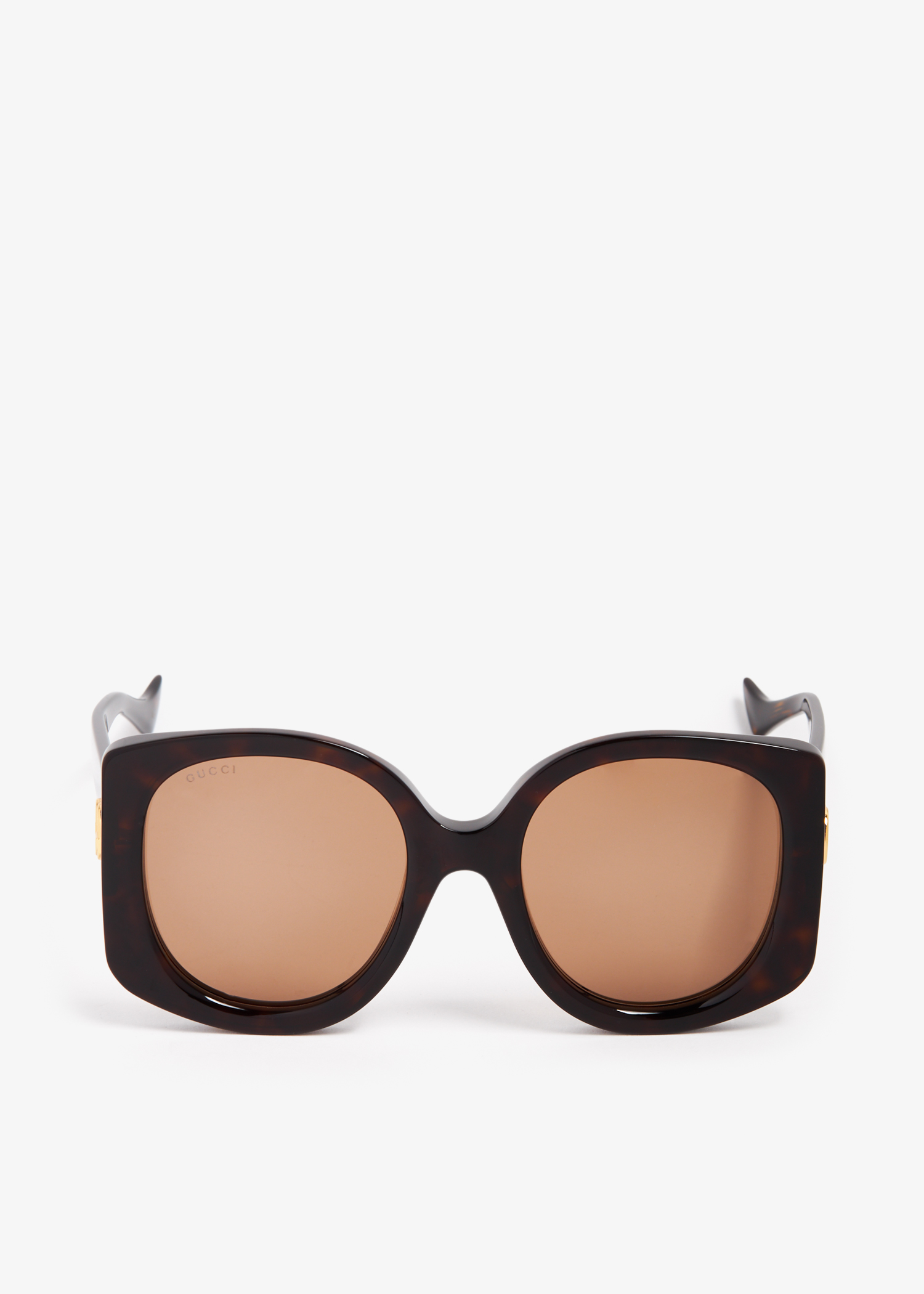 

Geometric-frame sunglasses, Brown