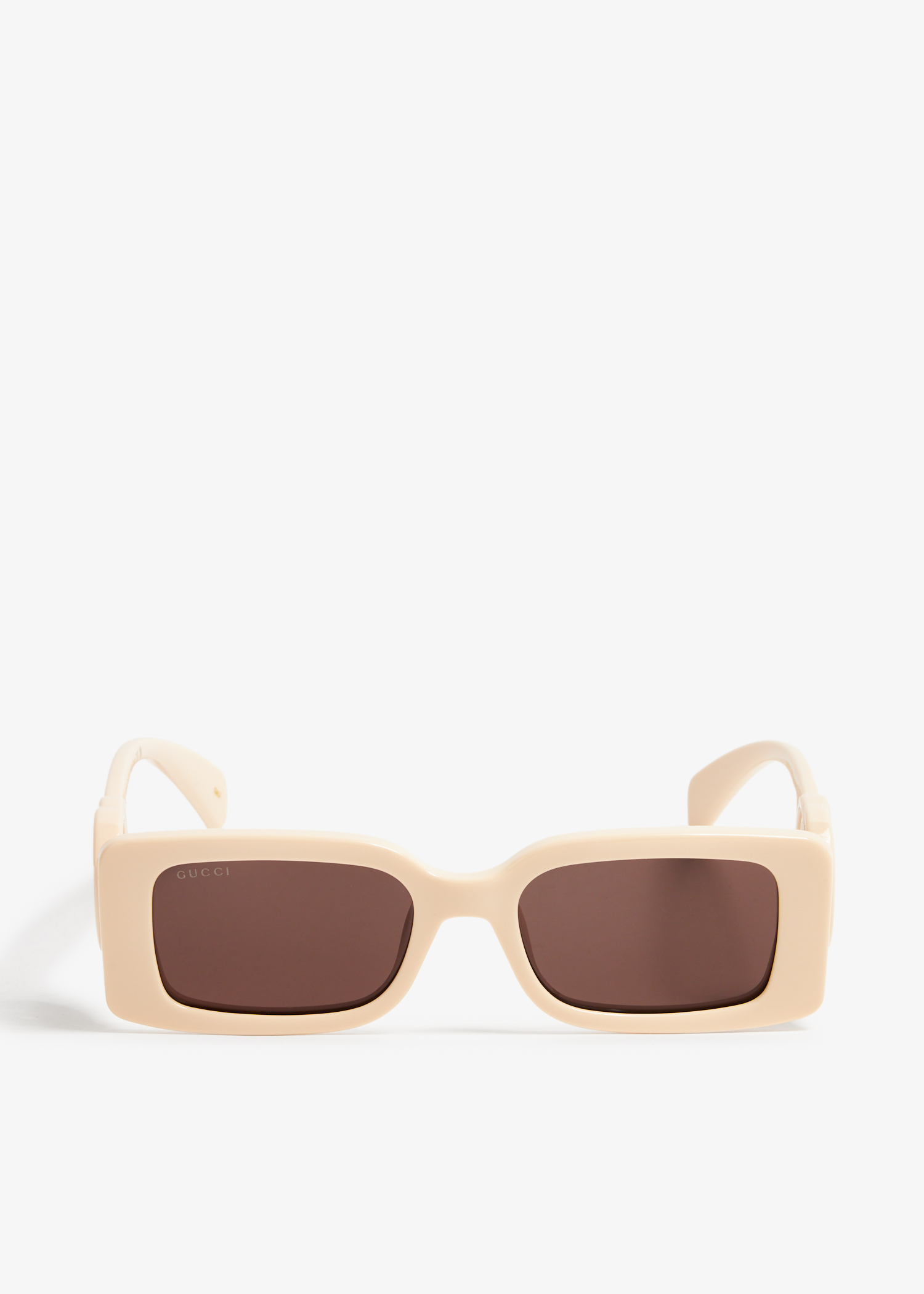 

Rectangular-frame sunglasses, White