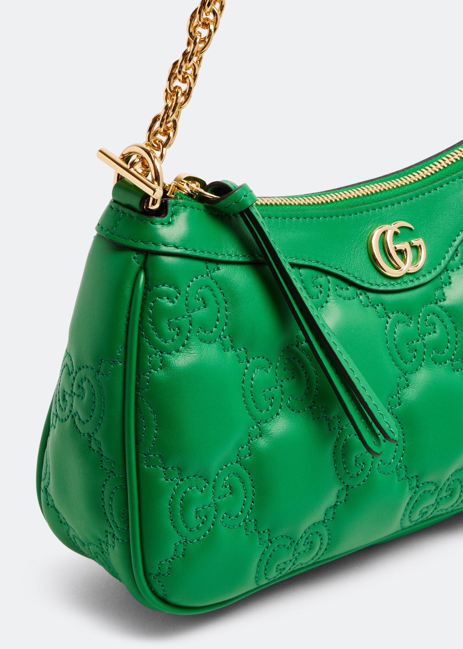 

GG Matelassé handbag, Green