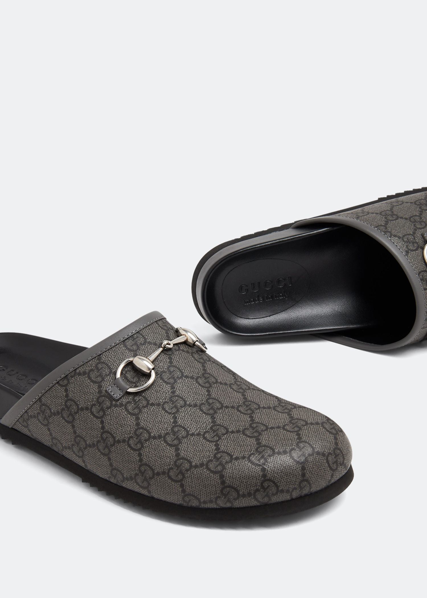 

GG Horsebit mules, Grey