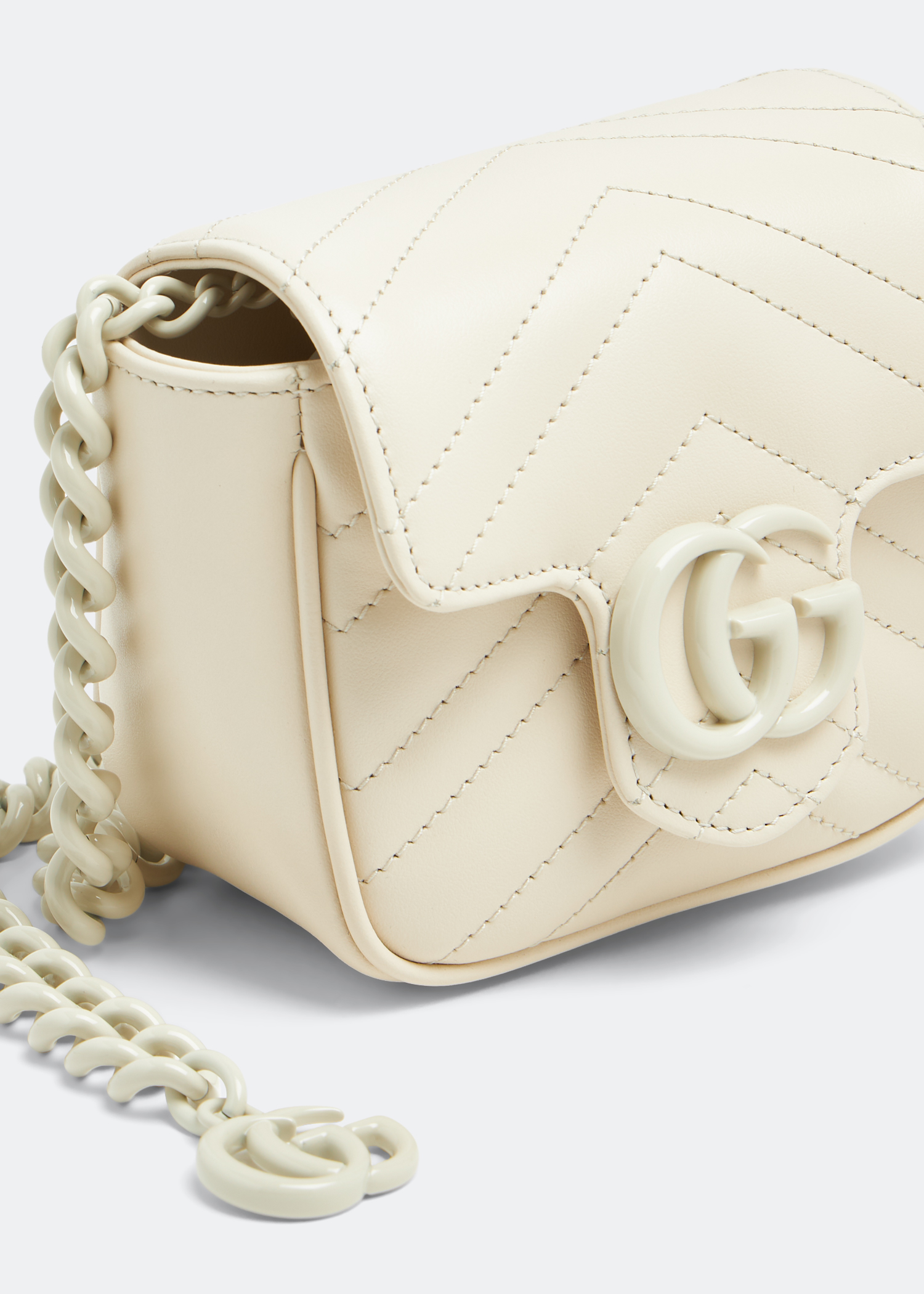 

GG Marmont belt bag, White