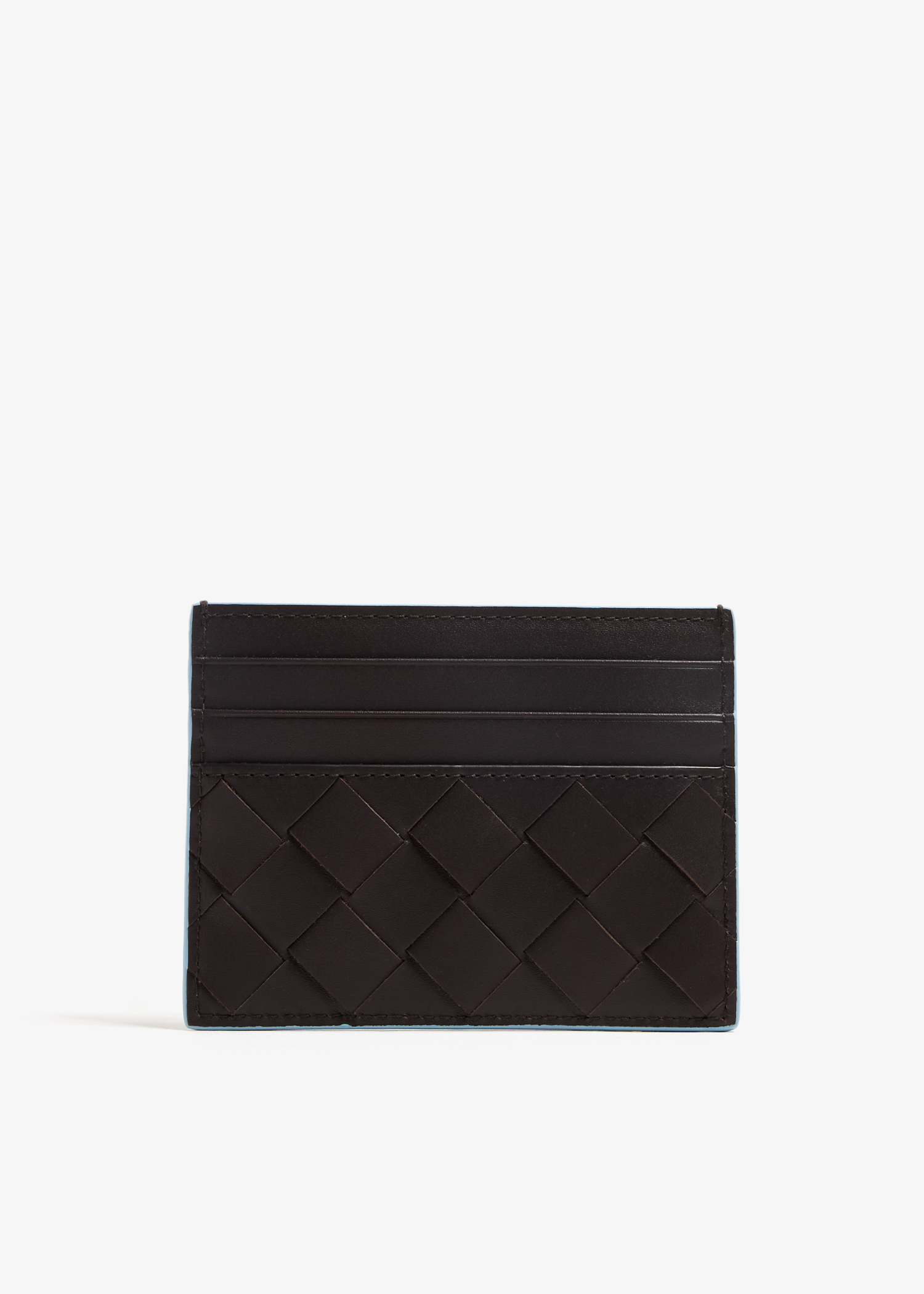 

Intrecciato card case, Brown