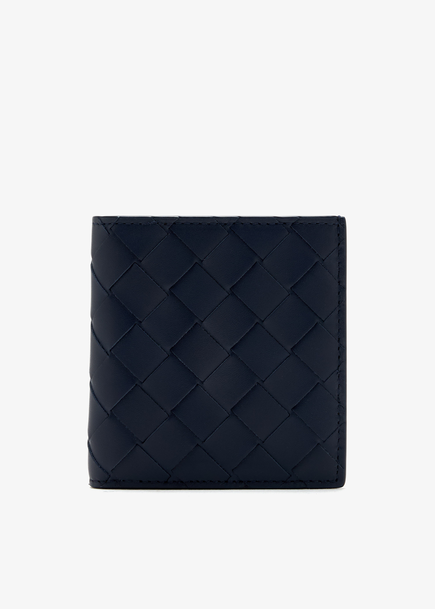 

Intrecciato slim bi-fold wallet, Navy