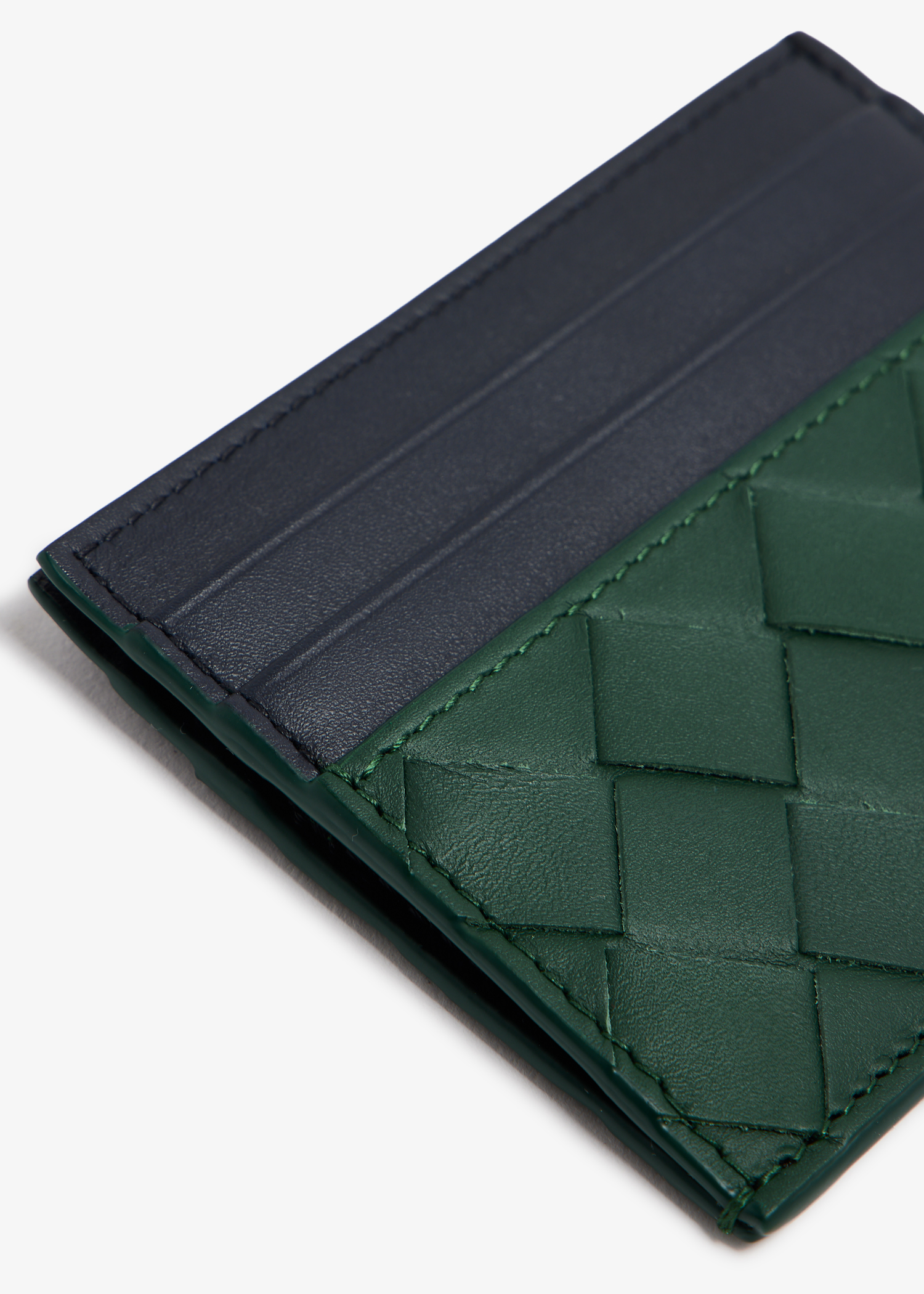 

Intrecciato card case, Green