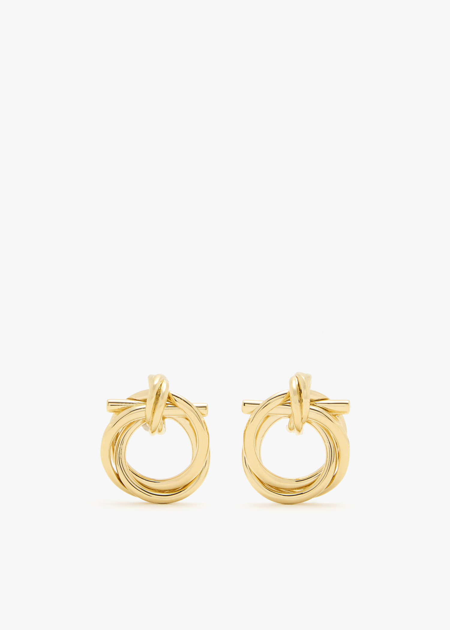 

Twisted Gancini small earrings, Gold