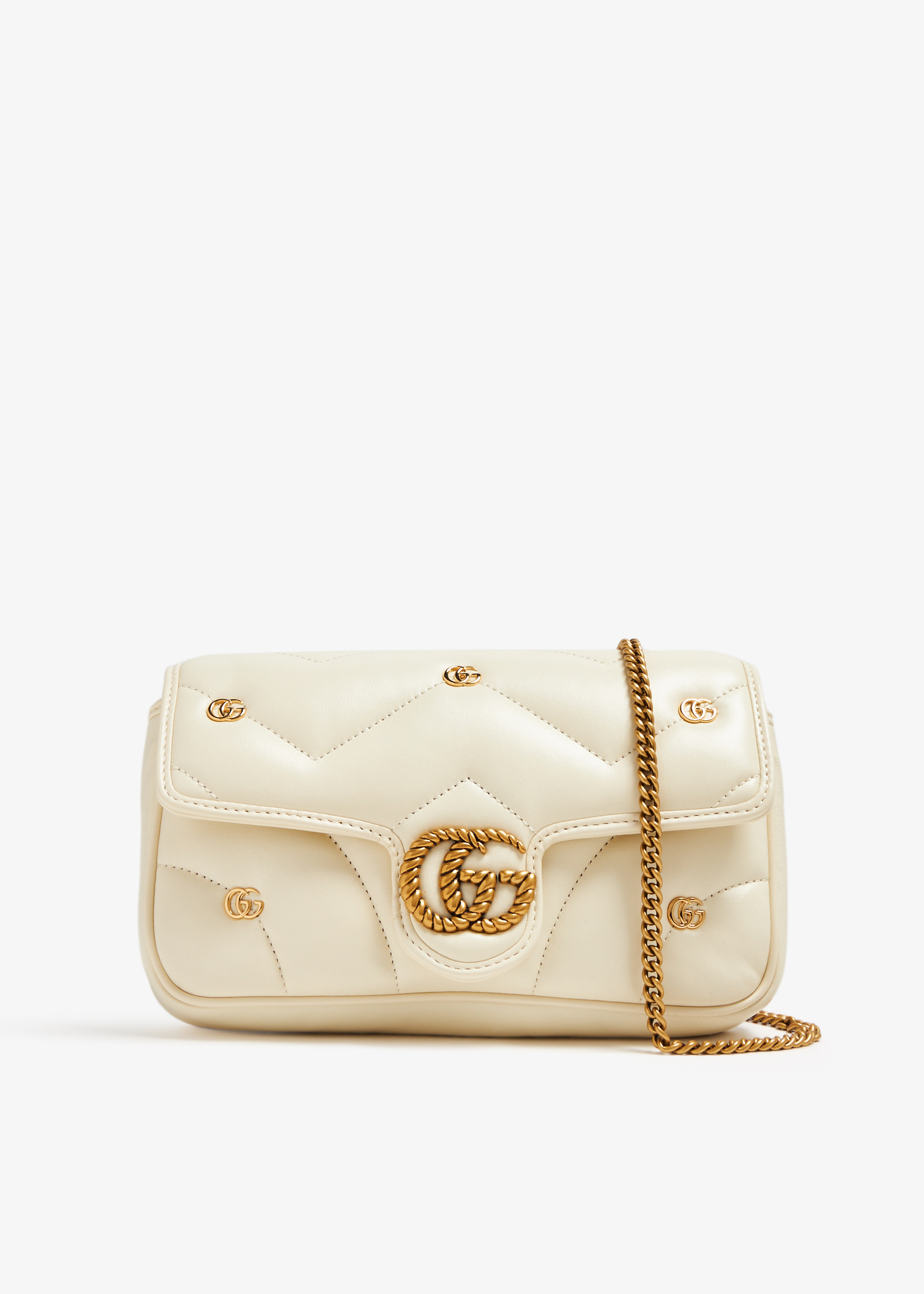 

GG Marmont mini bag, White