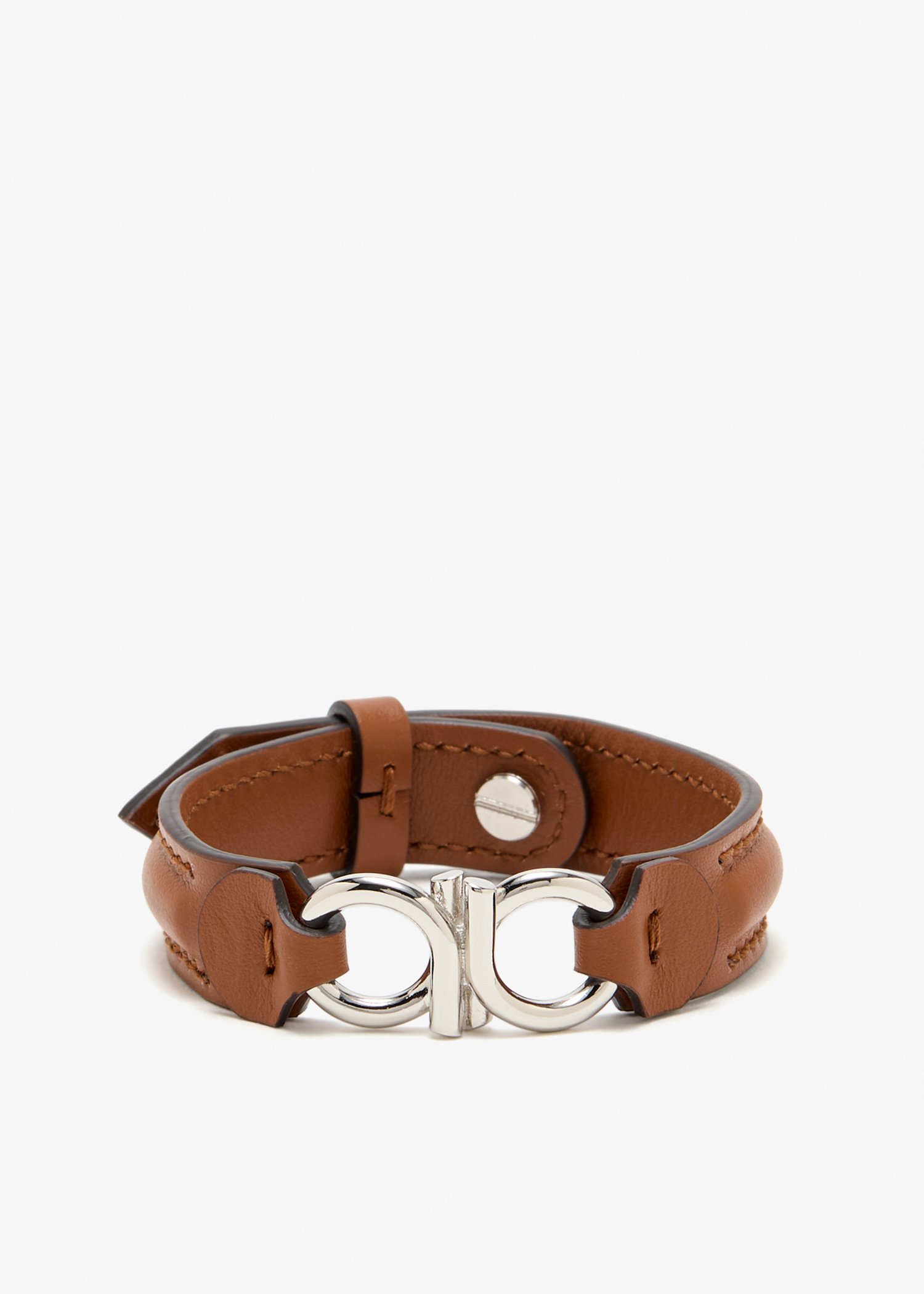 

Double Gancini bracelet, Brown