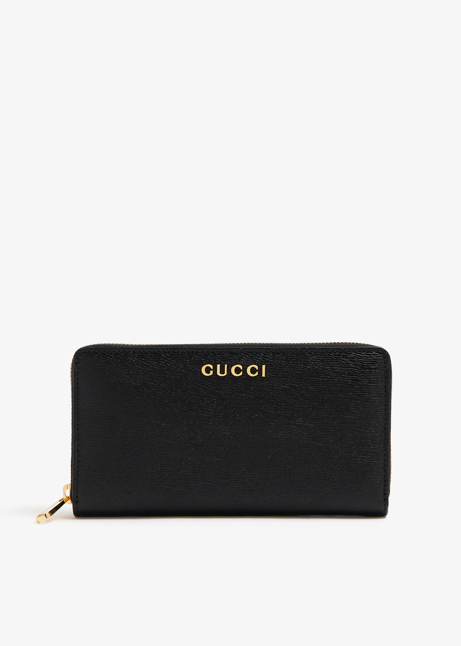 Gucci Script zip-around wallet, Black