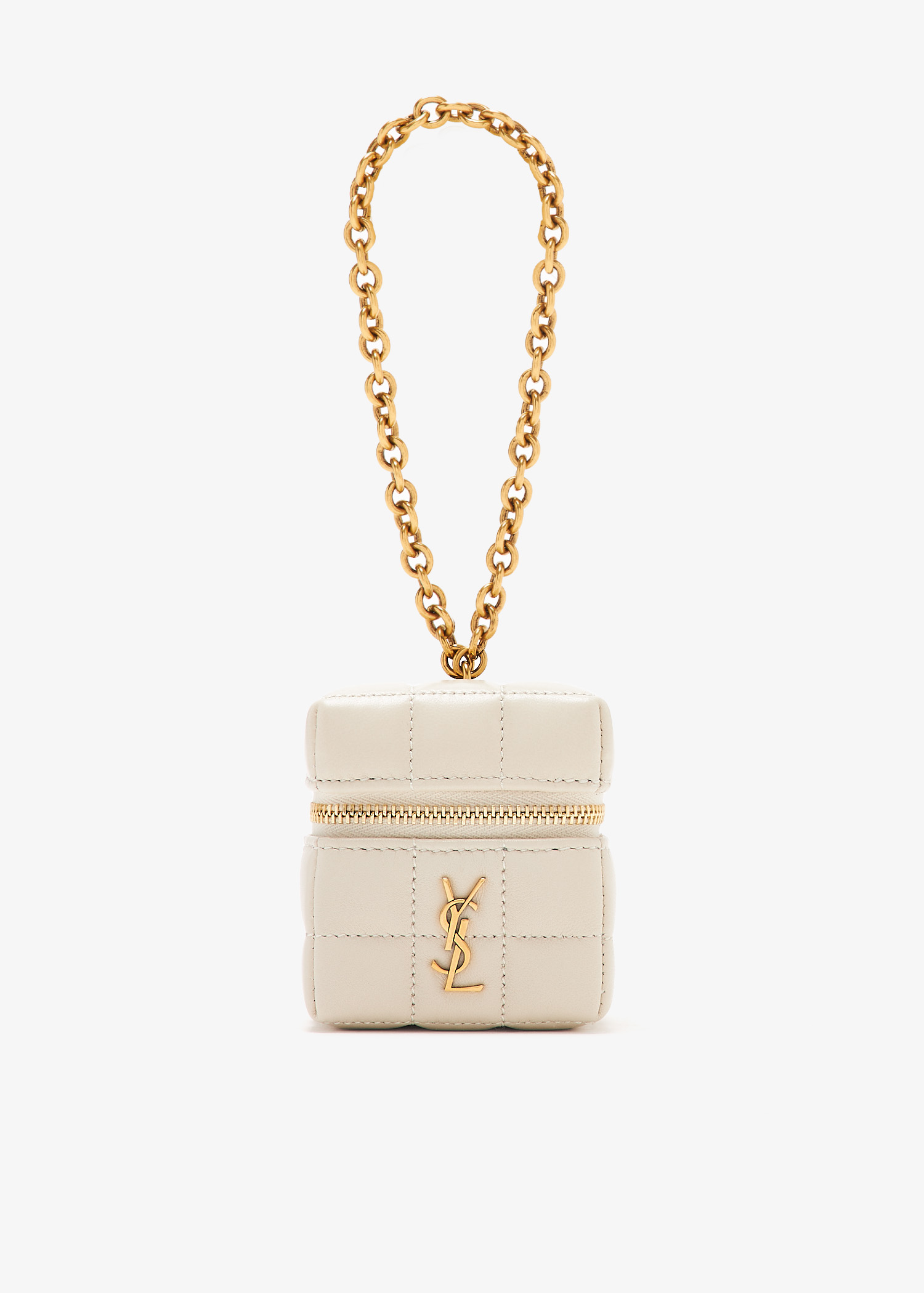 

Cassandre mini cube bag charm, White