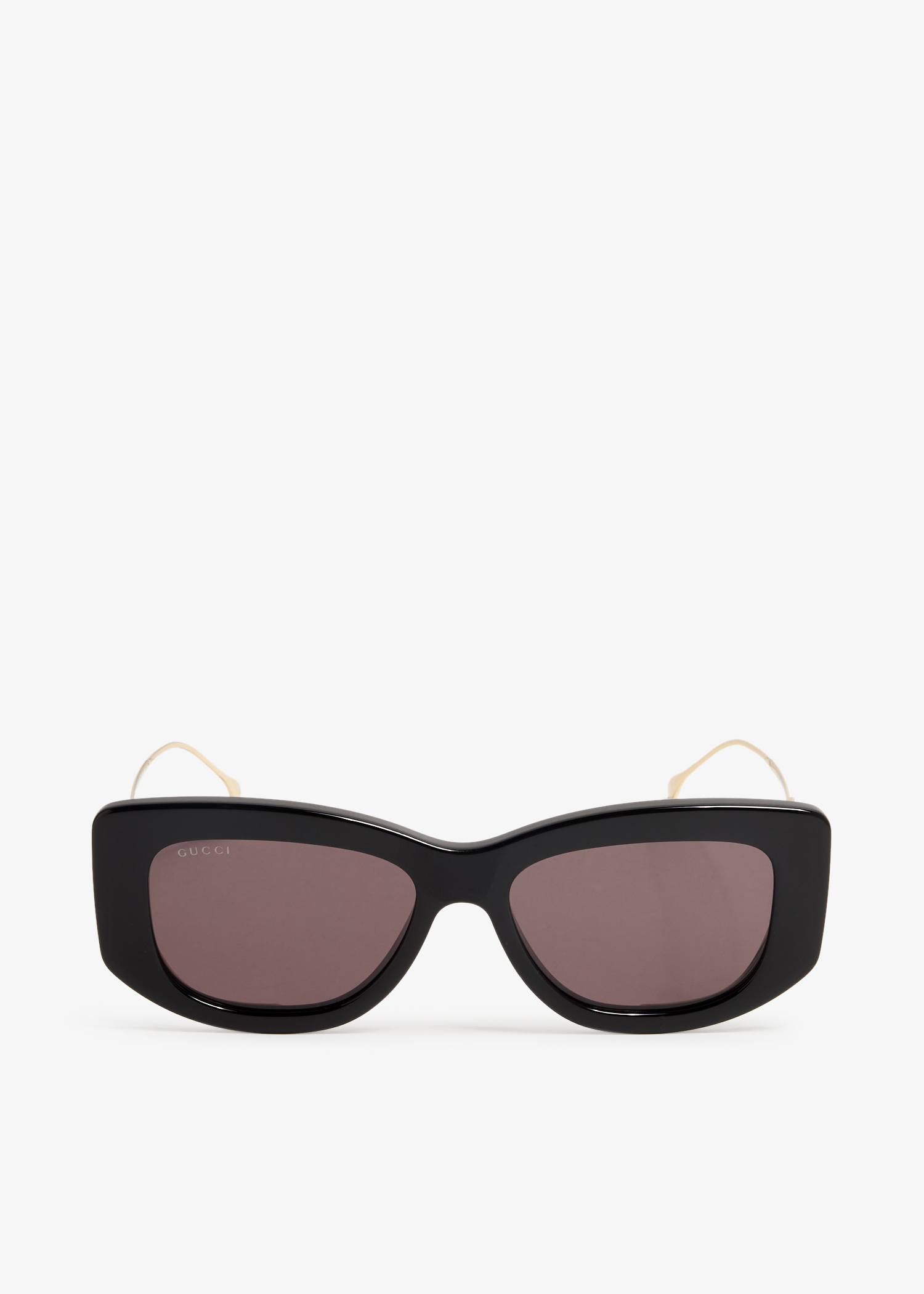 Rectangular-frame sunglasses, Black