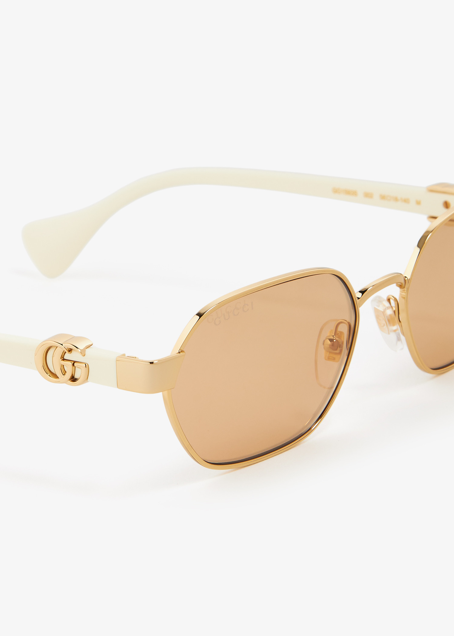 

Round-frame sunglasses, White