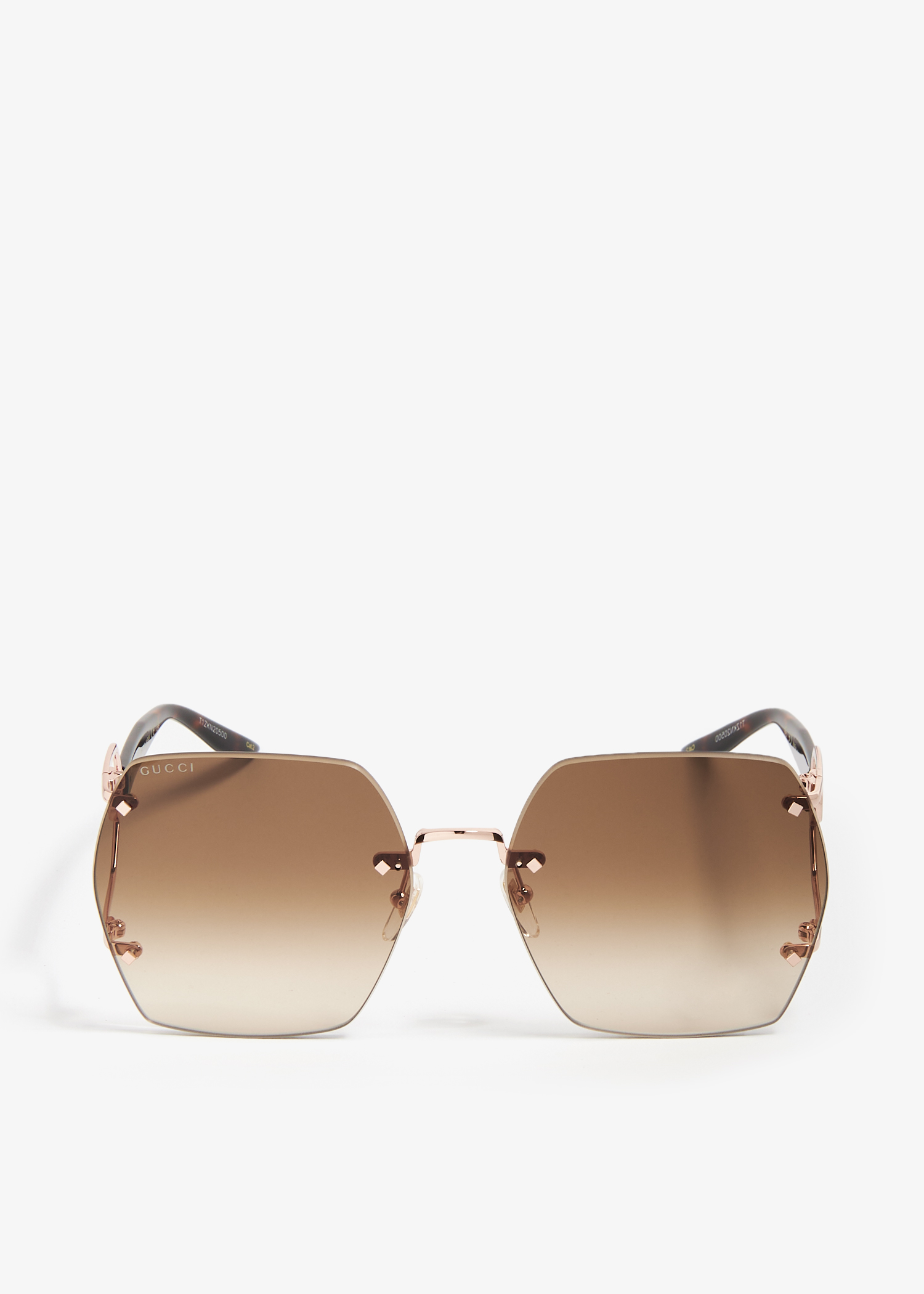

Geometric frame sunglasses, Gold
