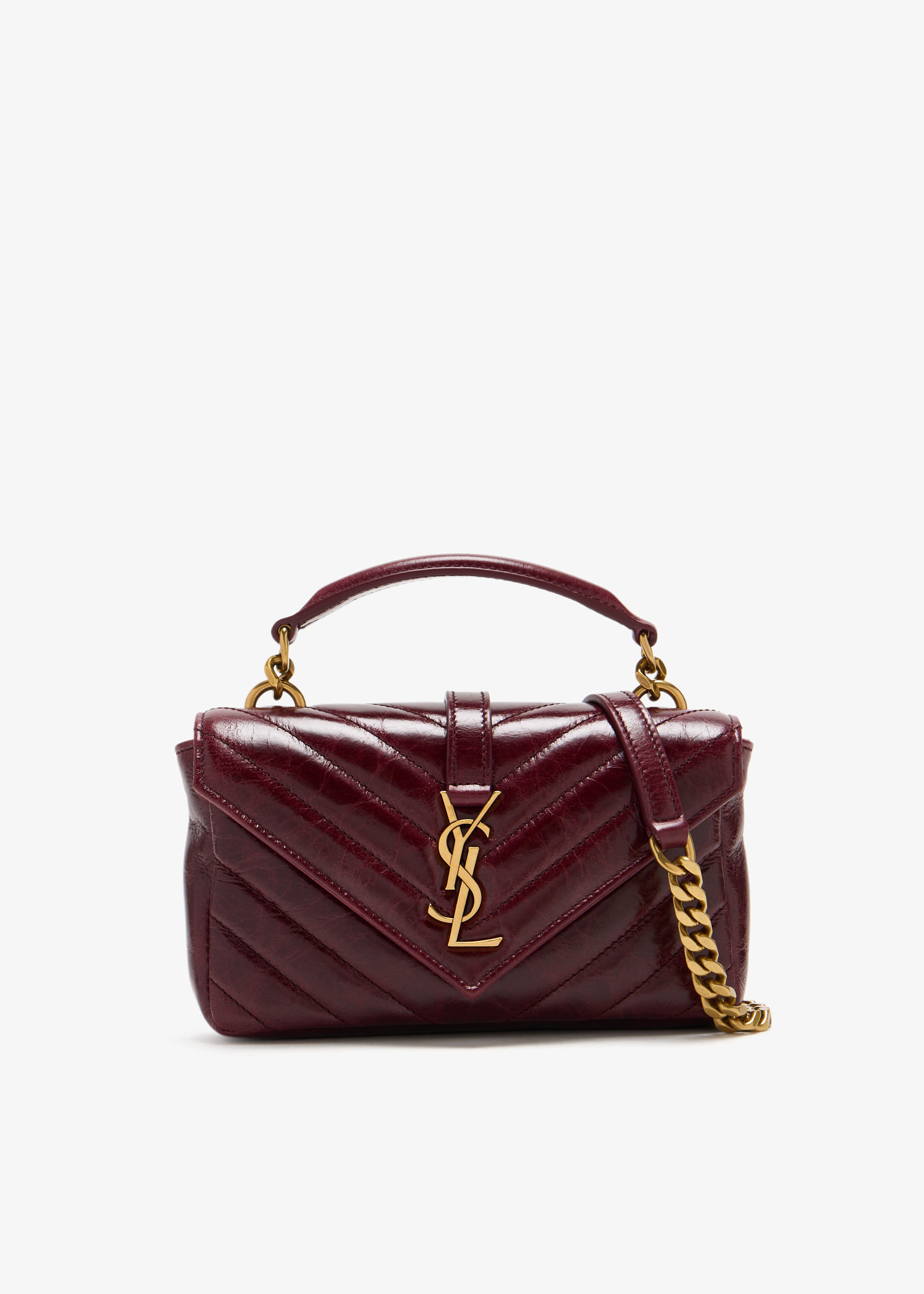 

College mini chain bag, Burgundy