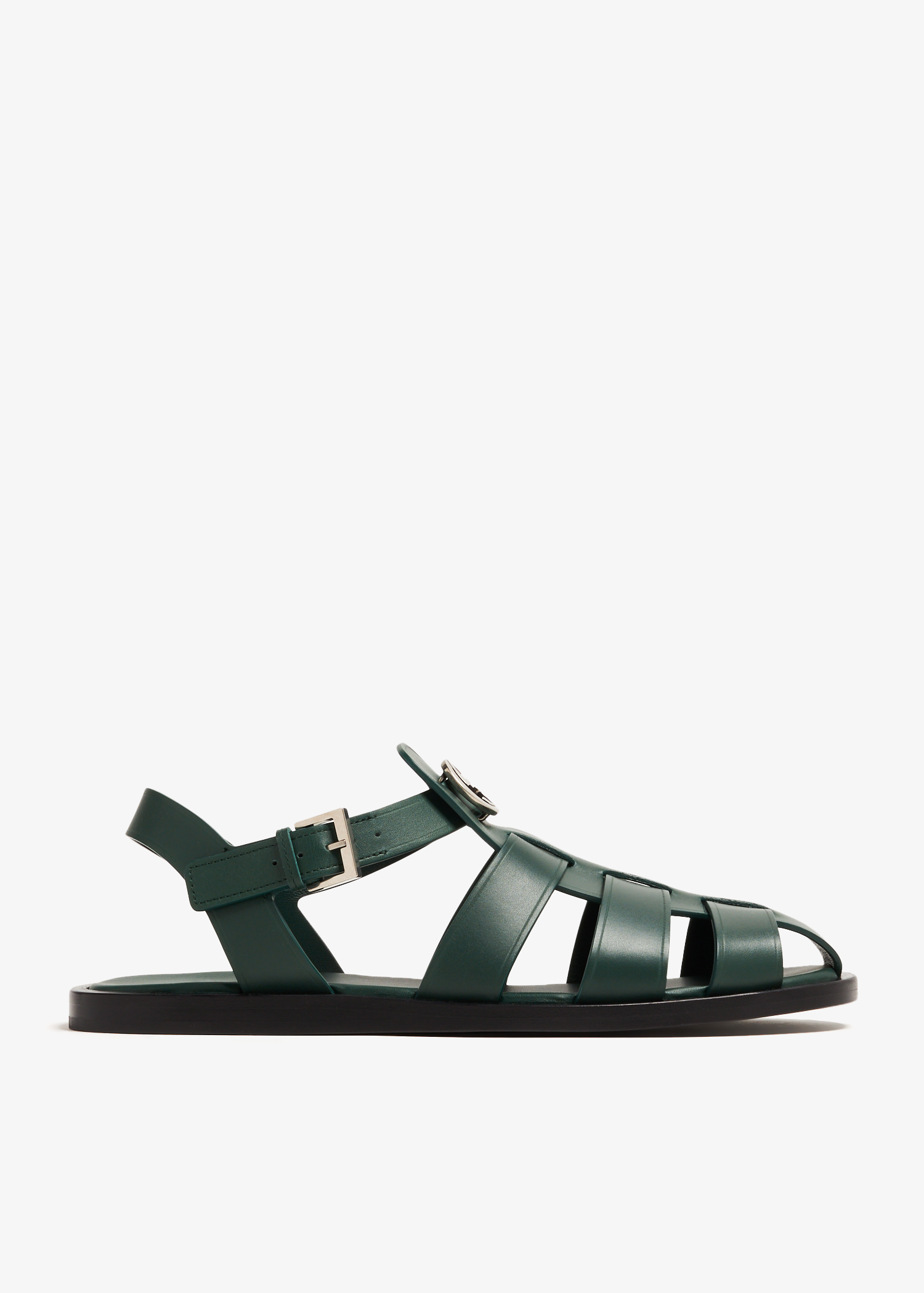 Interlocking G sandals, Green
