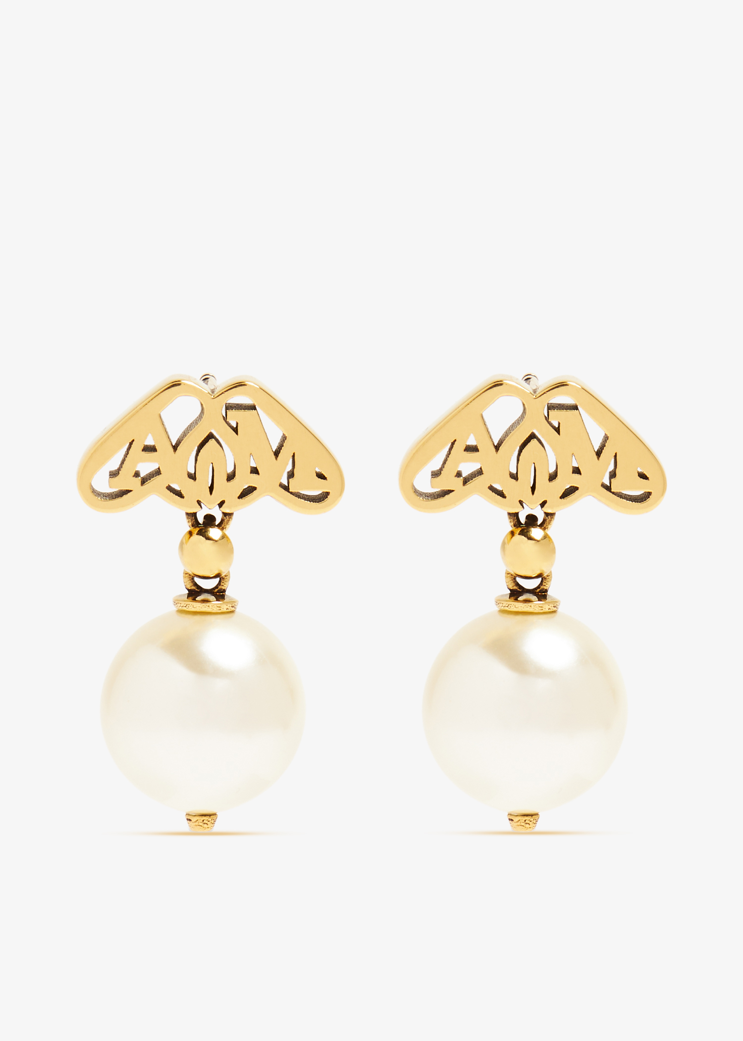 

Seal Logo Pearl earrings, Gold