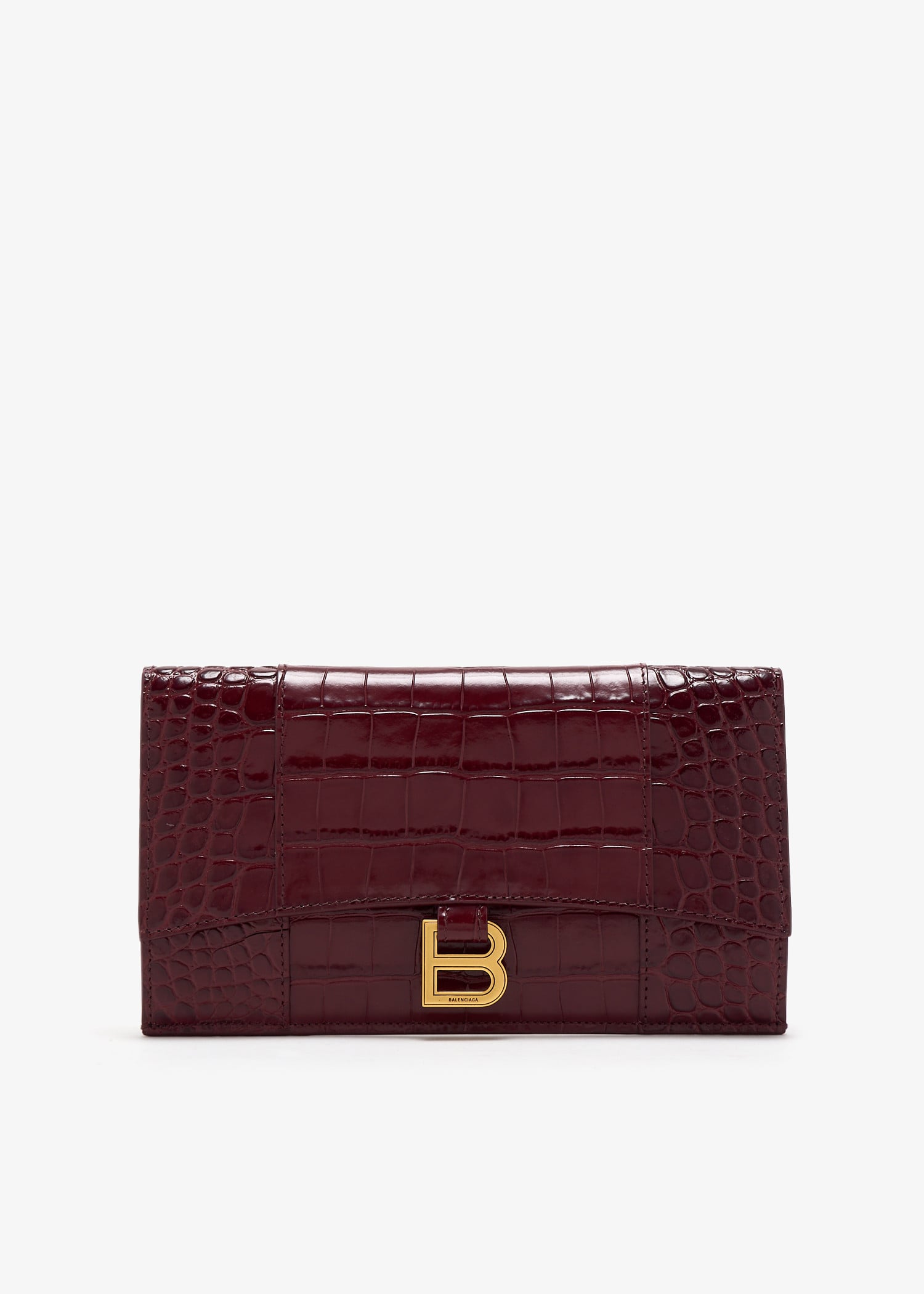

Small Hourglass flat pouch, Burgundy
