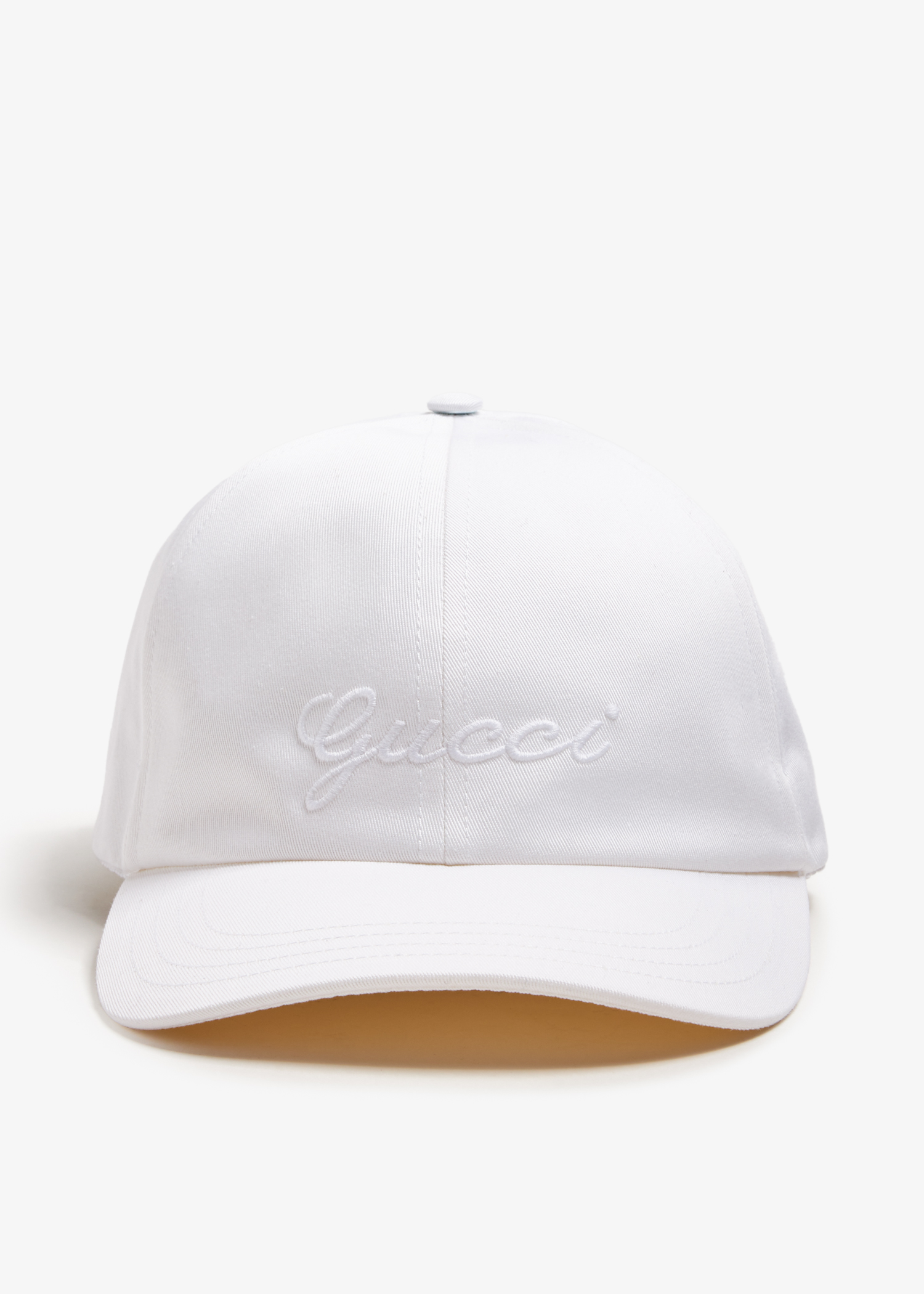 

Embroidered cotton baseball hat, White