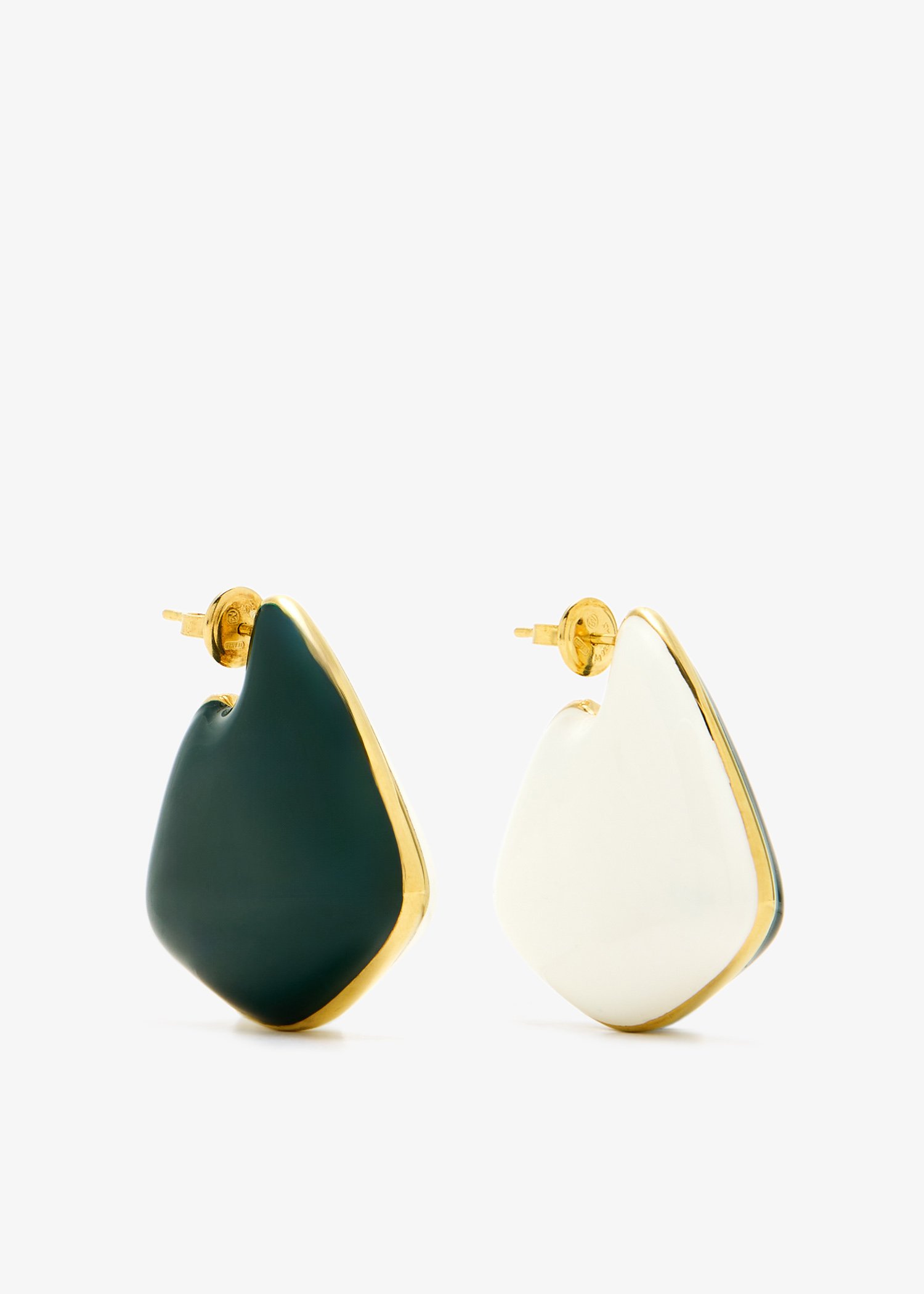 

Small fin earrings, Gold