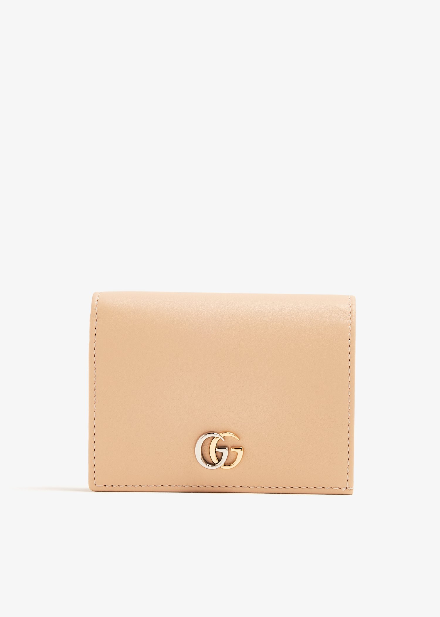 

GG marmont card case wallet, Beige