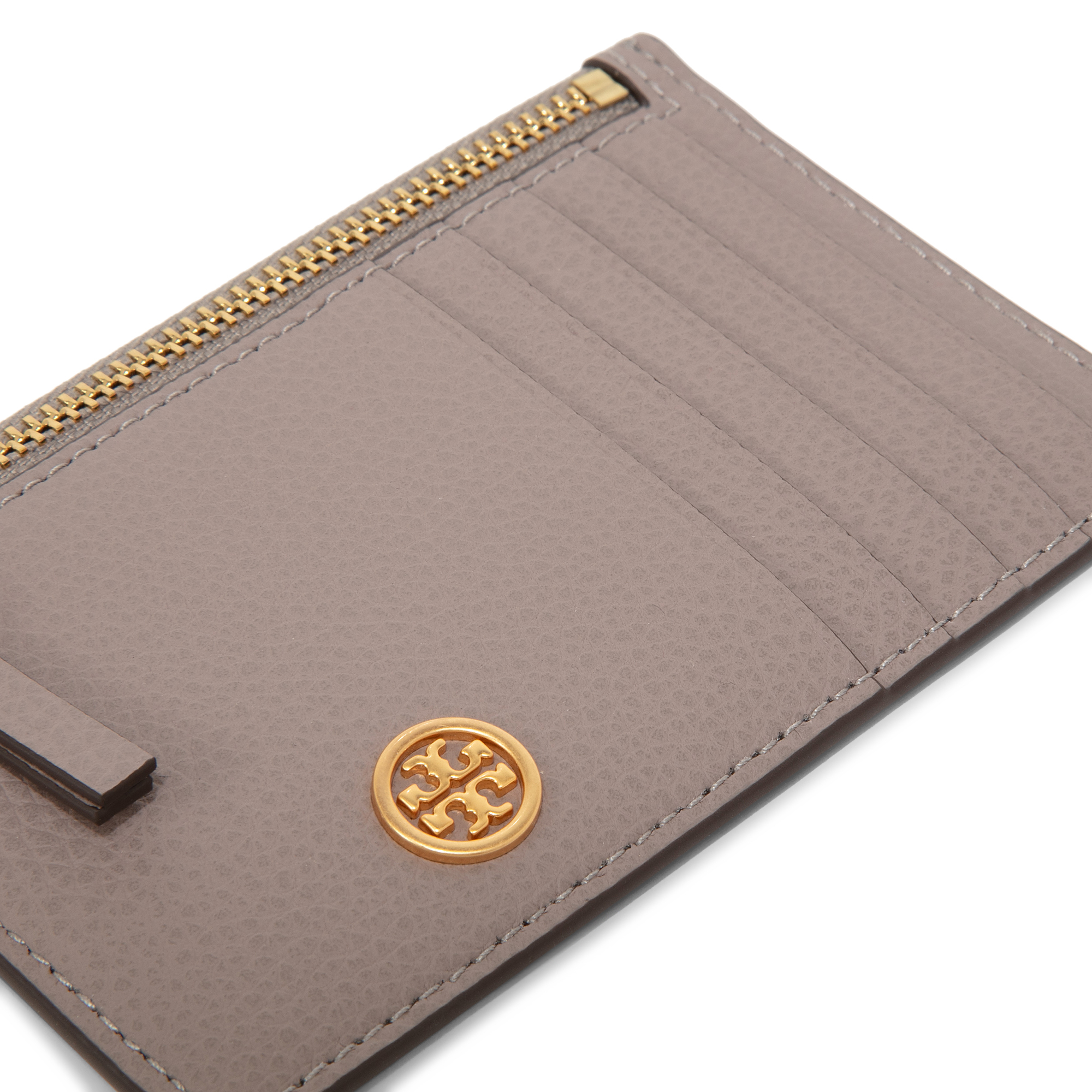 

Walker top-zip card case, Grey