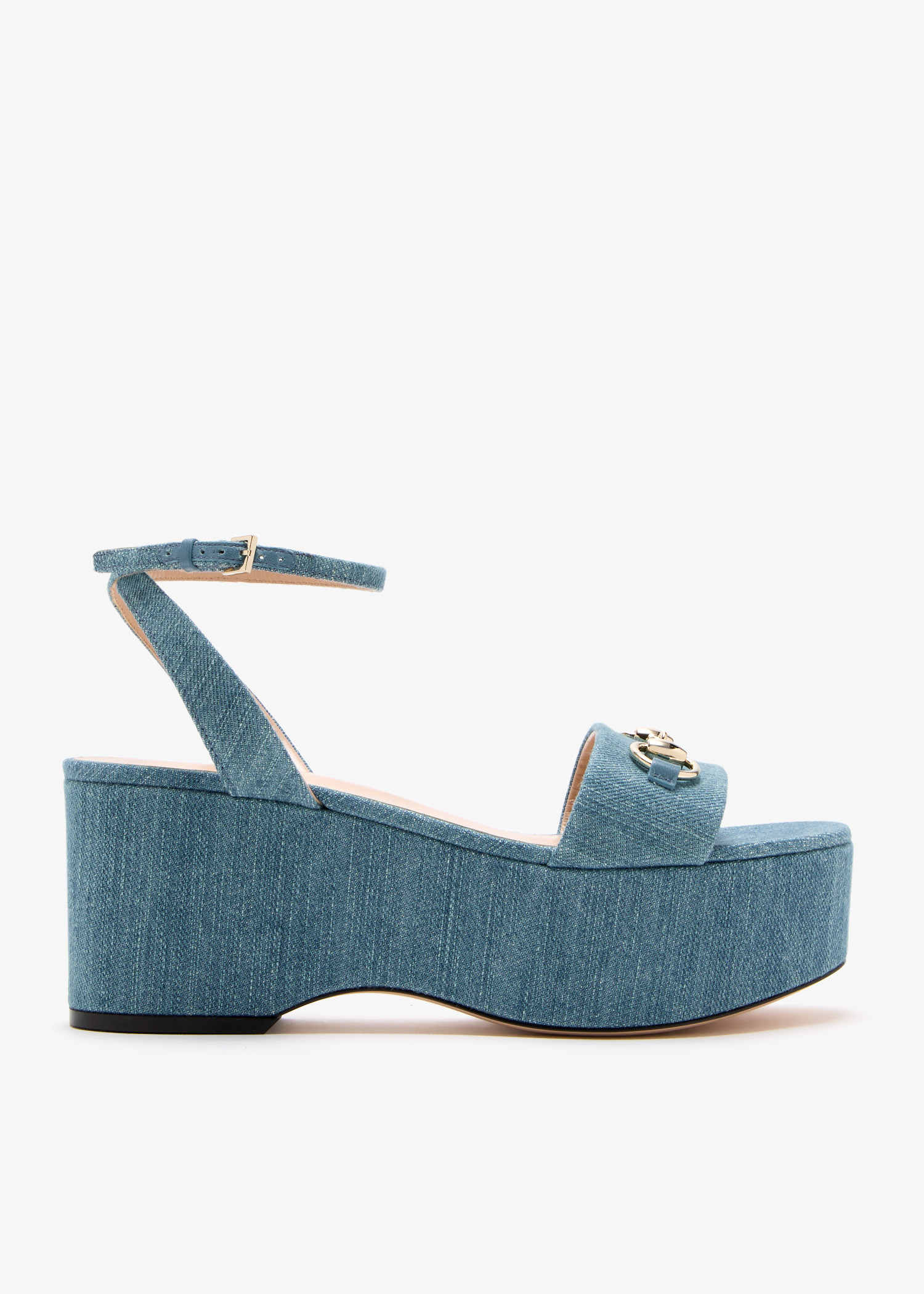 

Horsebit flatform sandals, Blue