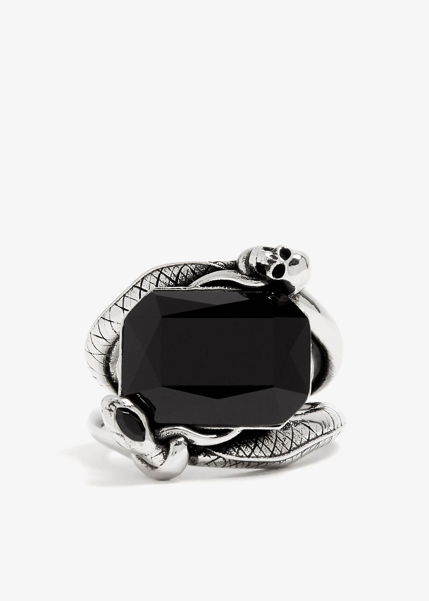 

Snake and Skull ring, Silver