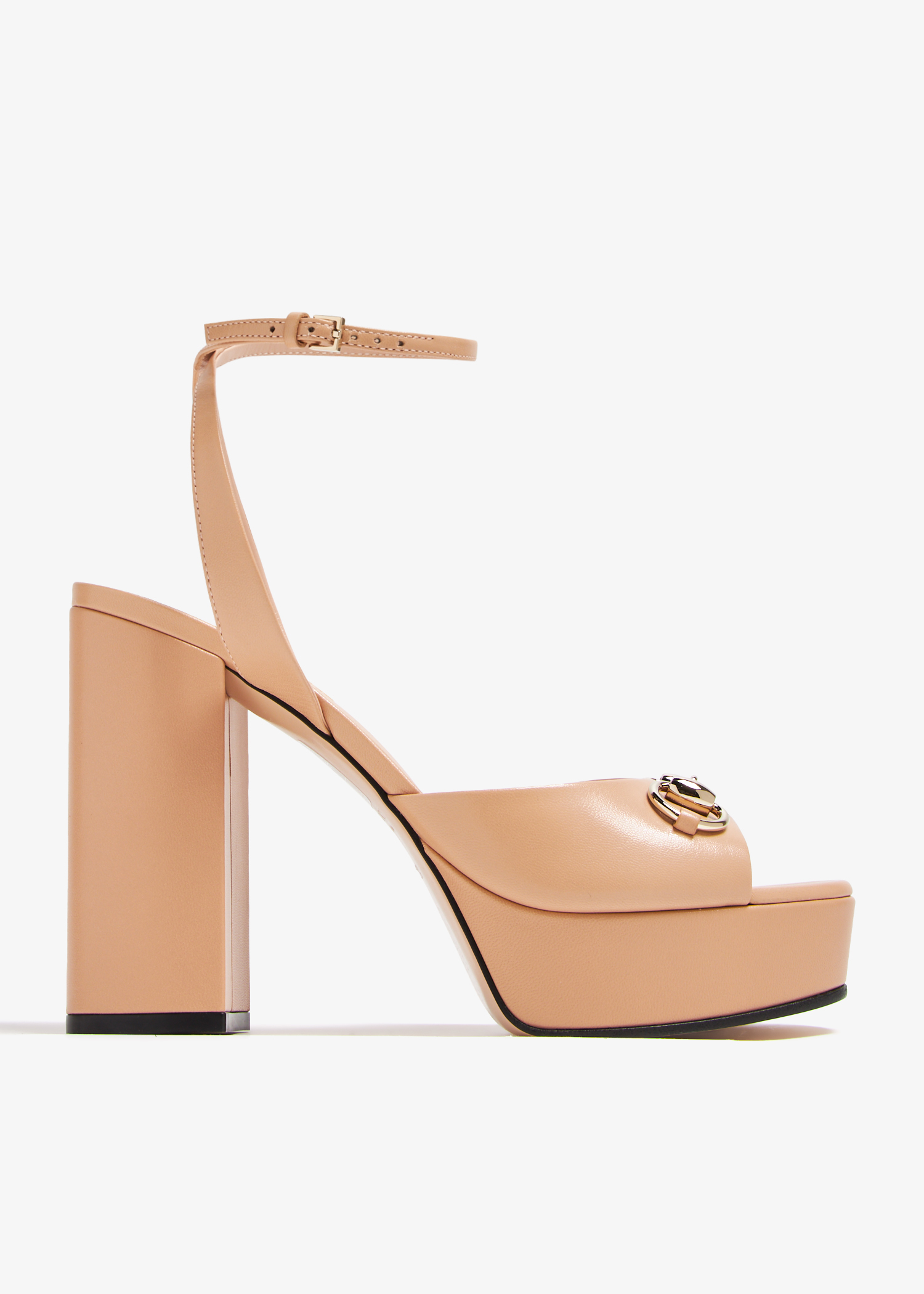 

Horsebit platform sandals, Pink