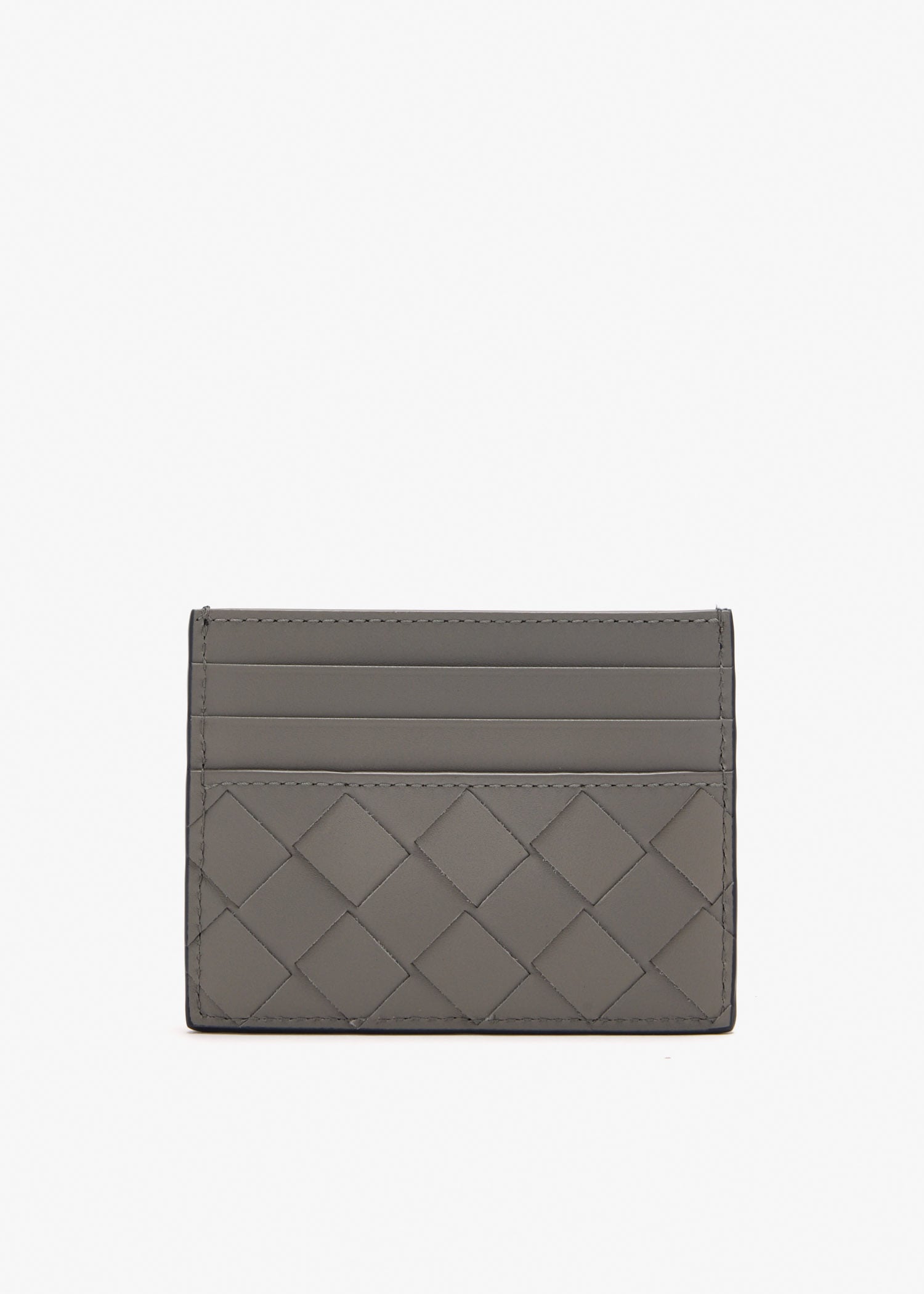 

Intrecciato credit card case, Taupe