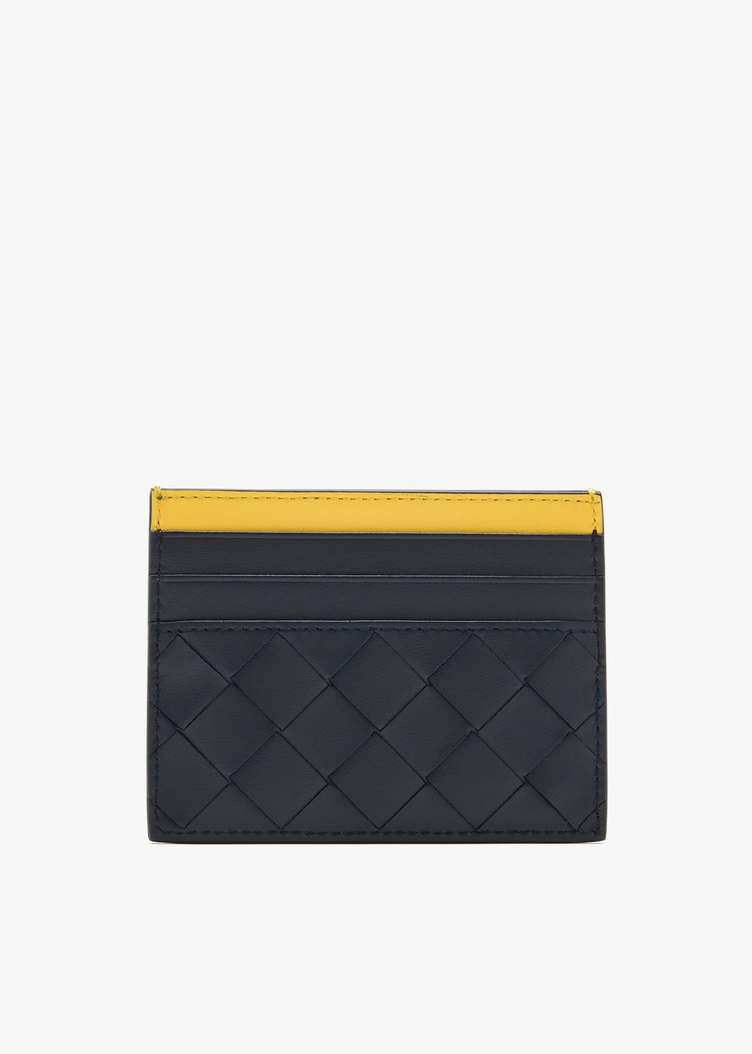 

Intrecciato card case, Navy