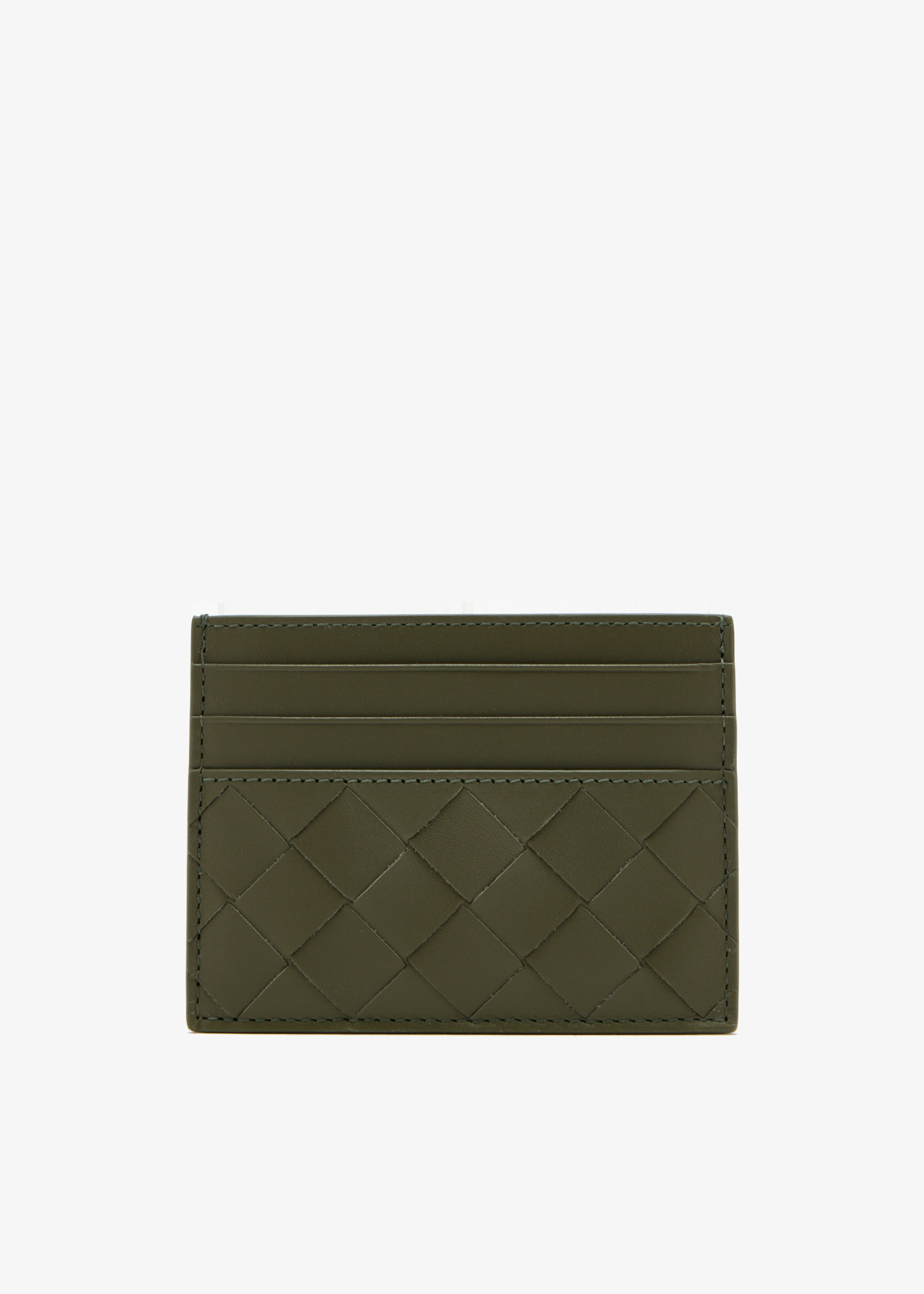 

Intrecciato card case, Khaki