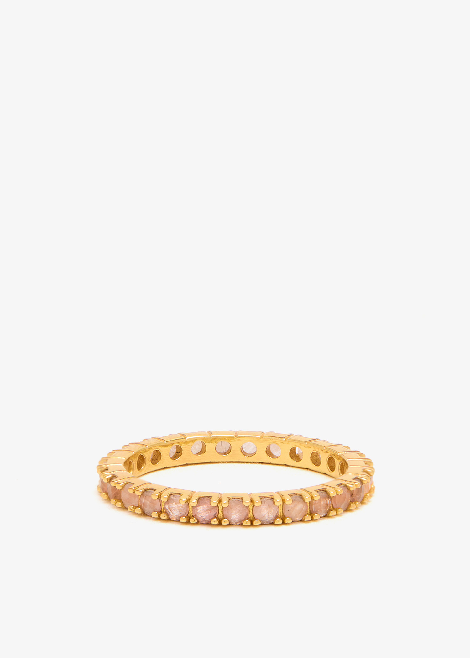 

Rose Quartz Eternity band ring, Pink