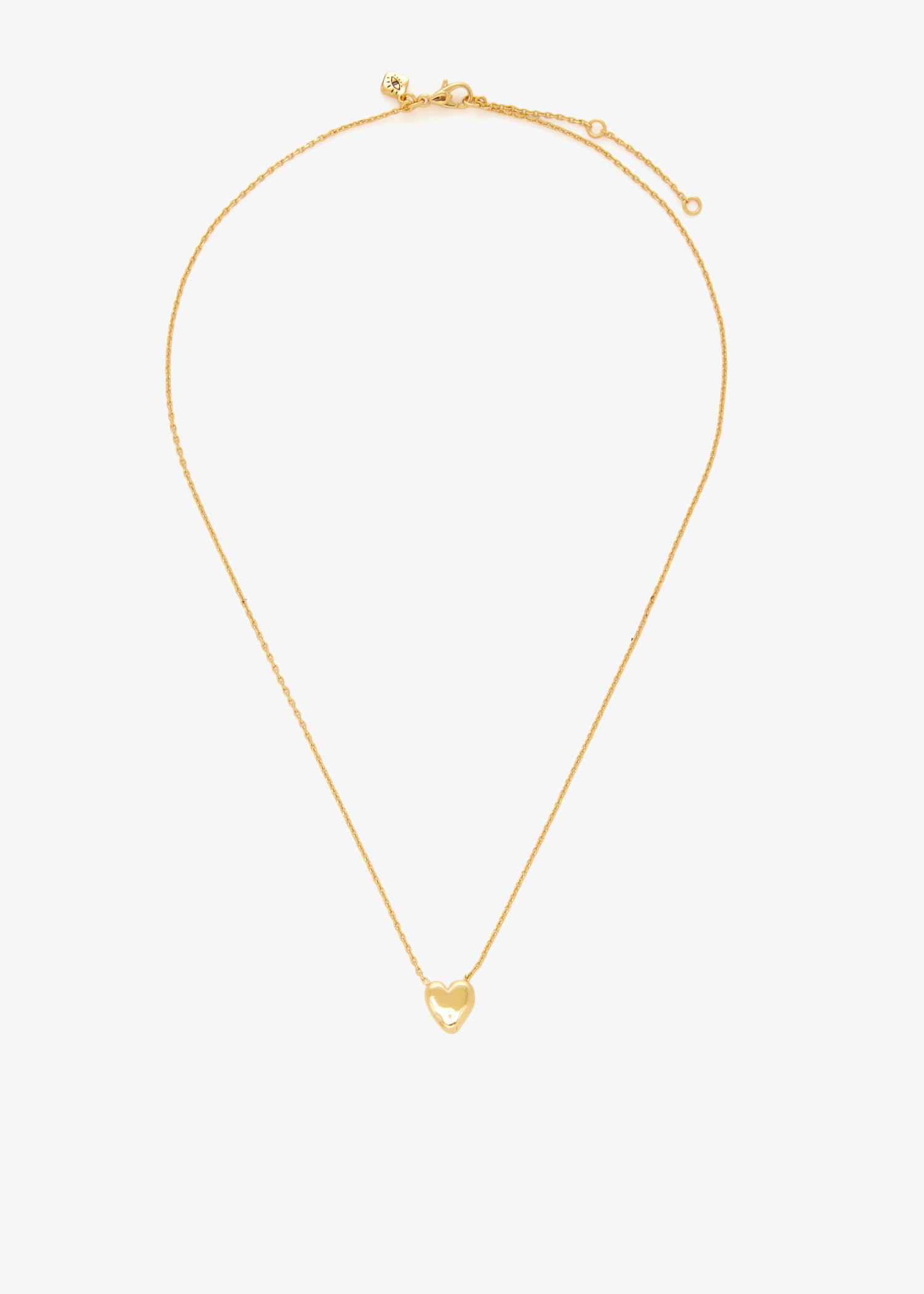 

Sculpted Heart pendant necklace, Gold